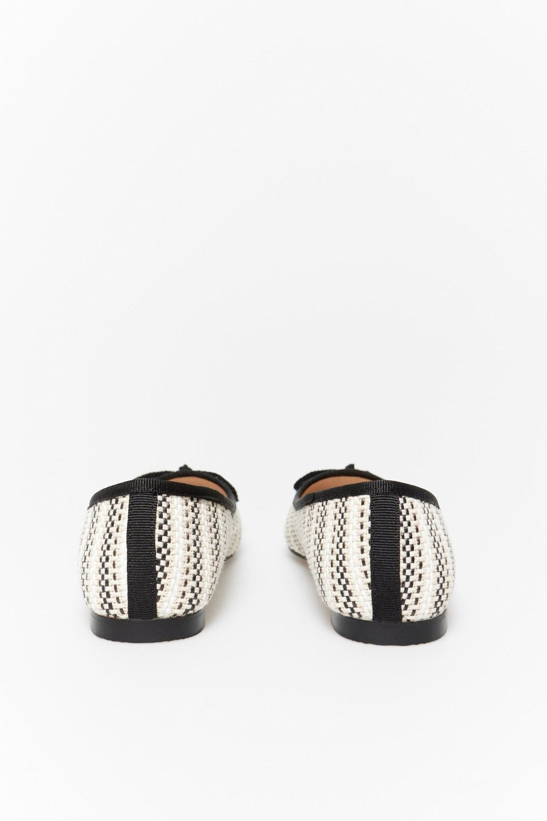 Sfera Fantasy Raffia Ballerina Flats - Black 5 Shaws Department Stores
