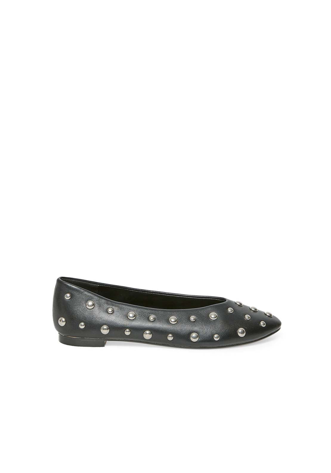 Macro Stud Ballet Flats - Black