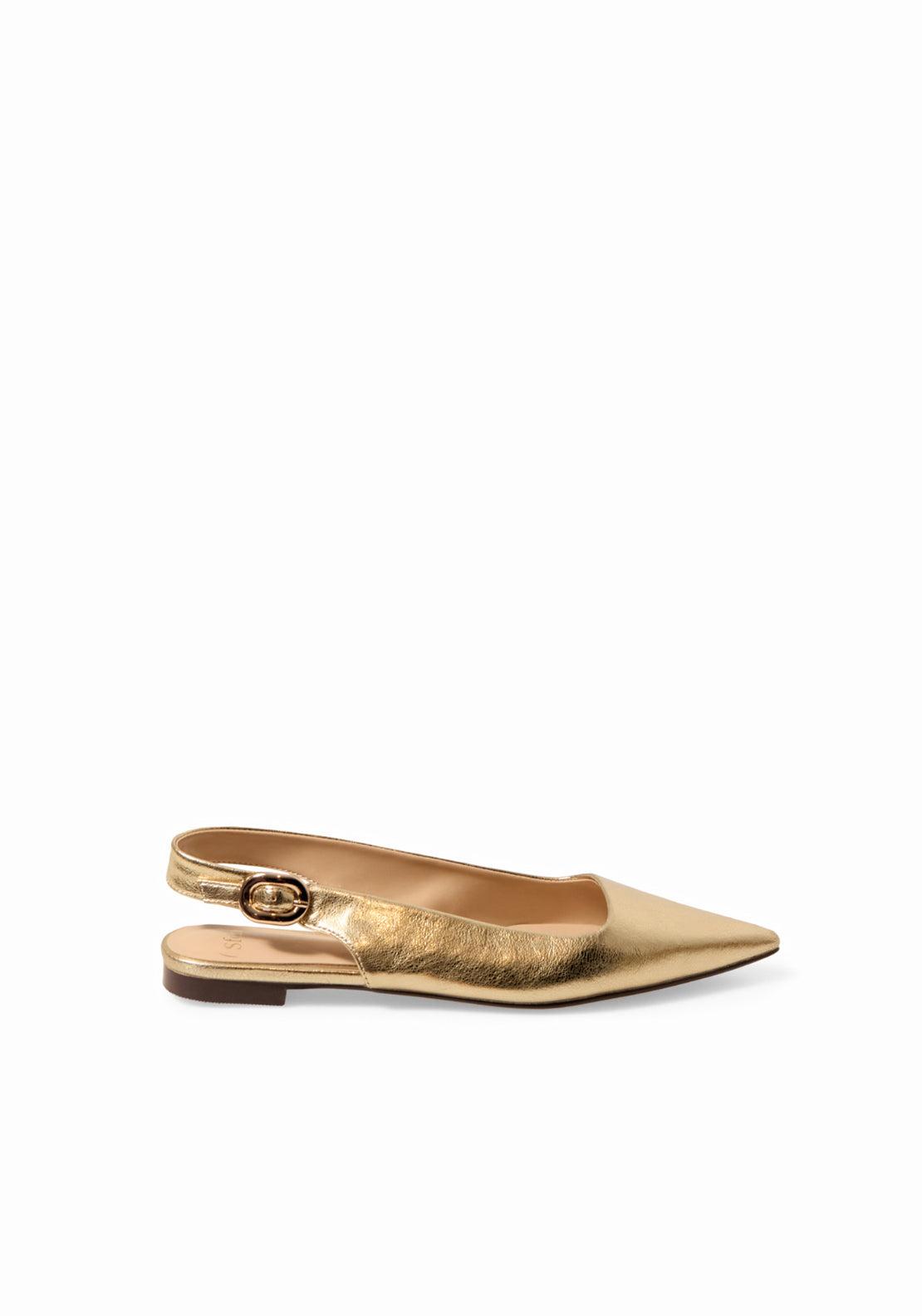 Metallic Slingback Ballet Flat - Gold