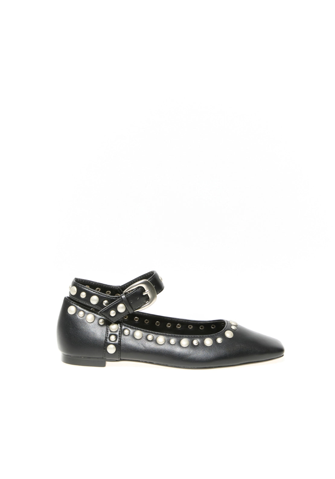 Strap Stud Pumps - Black