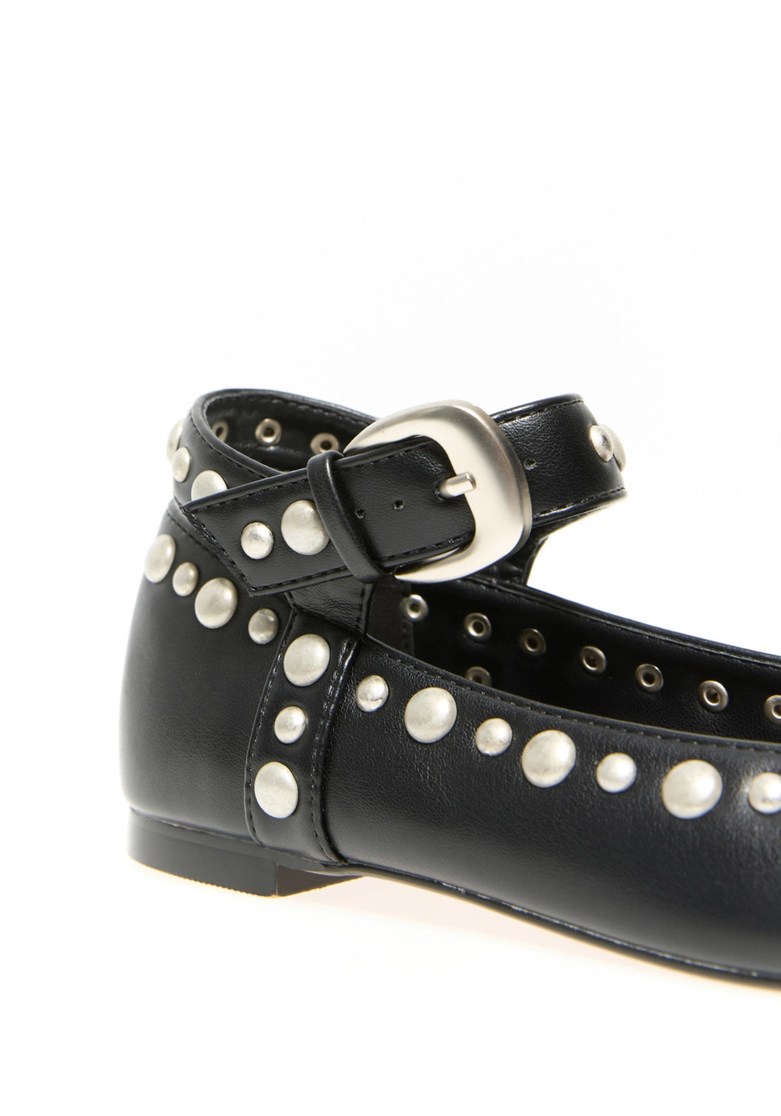 Strap Stud Pumps - Black