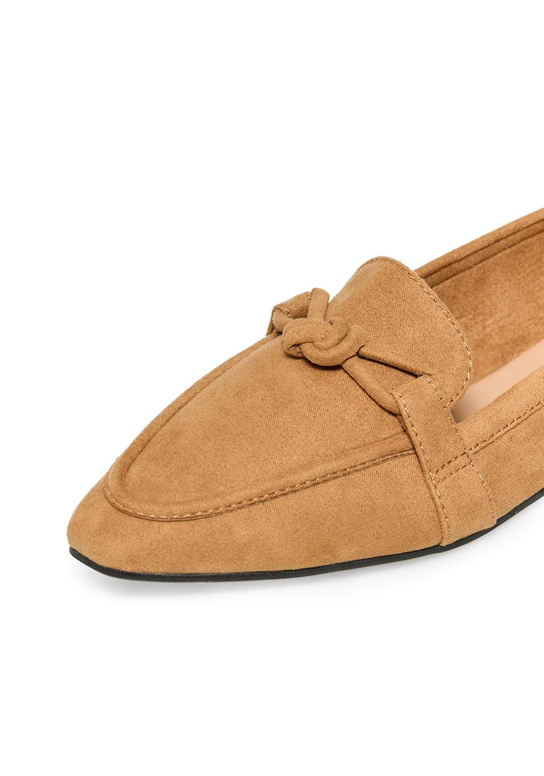 Special Bow Slippers - Camel