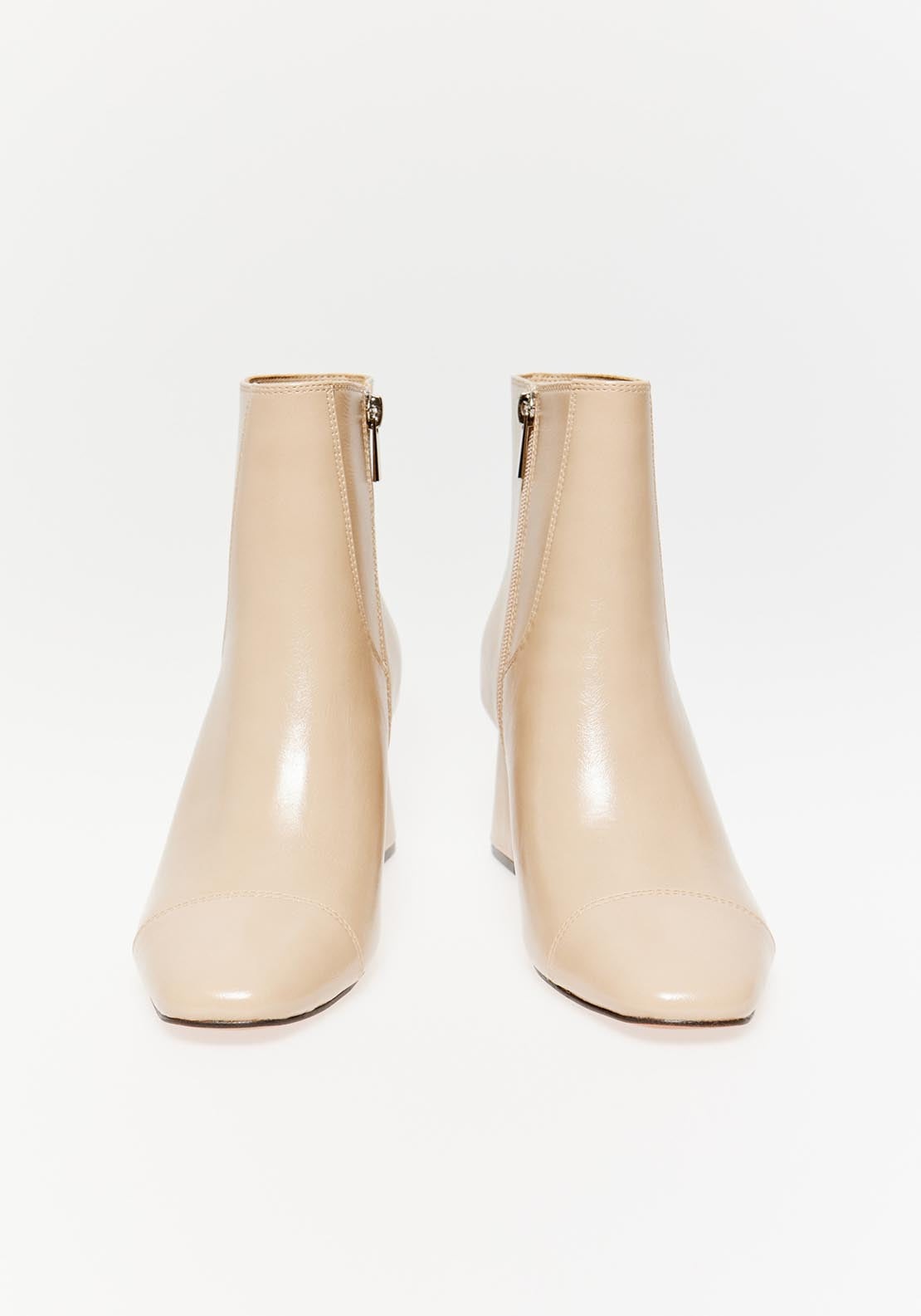 Sfera Heeled Bootie - Ecru 3 Shaws Department Stores