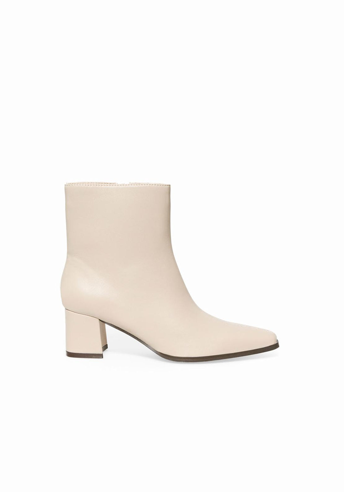 Heeled Ankle Boot Ecru – Shaws