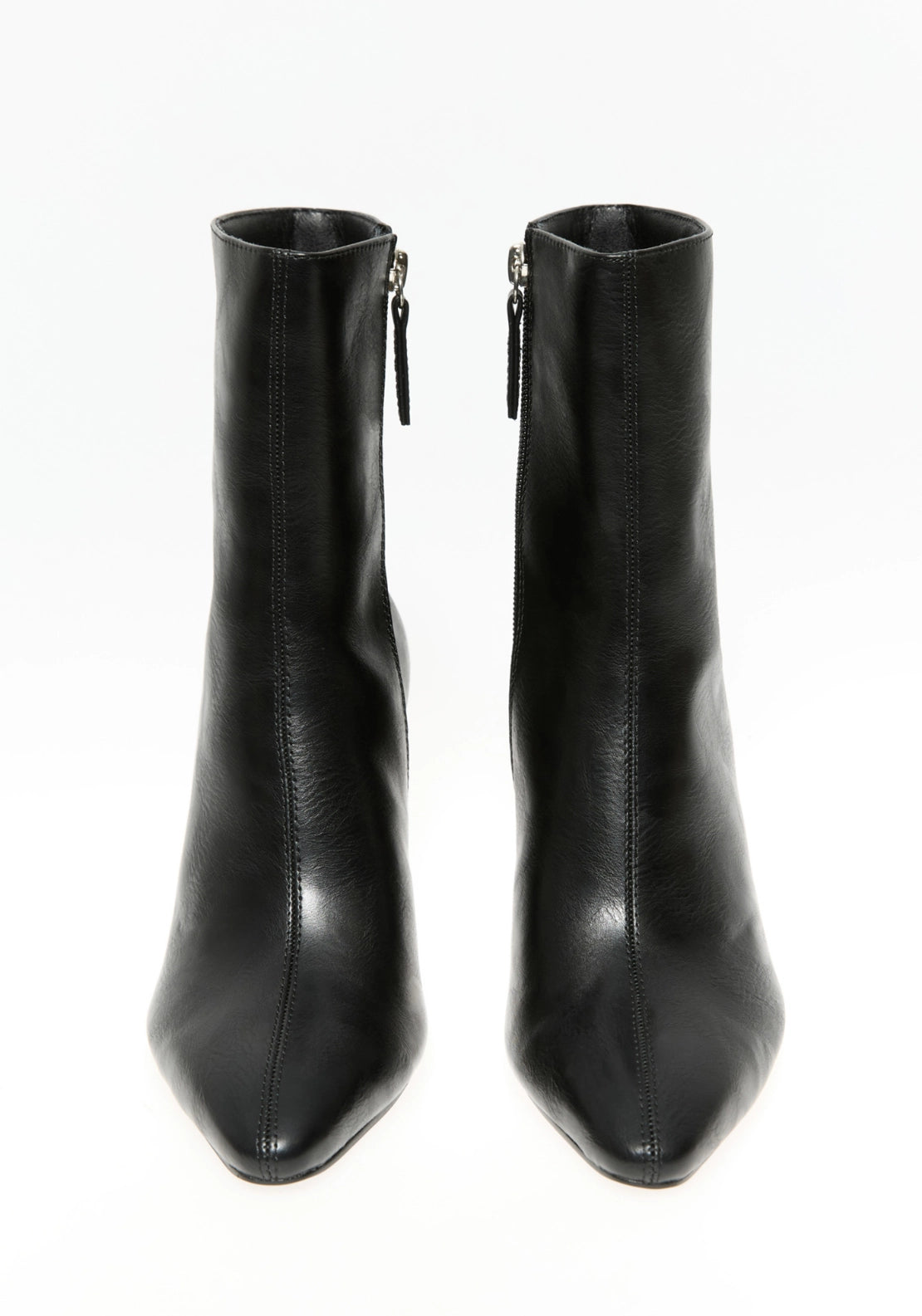 Side Zip Heeled Boot - Black