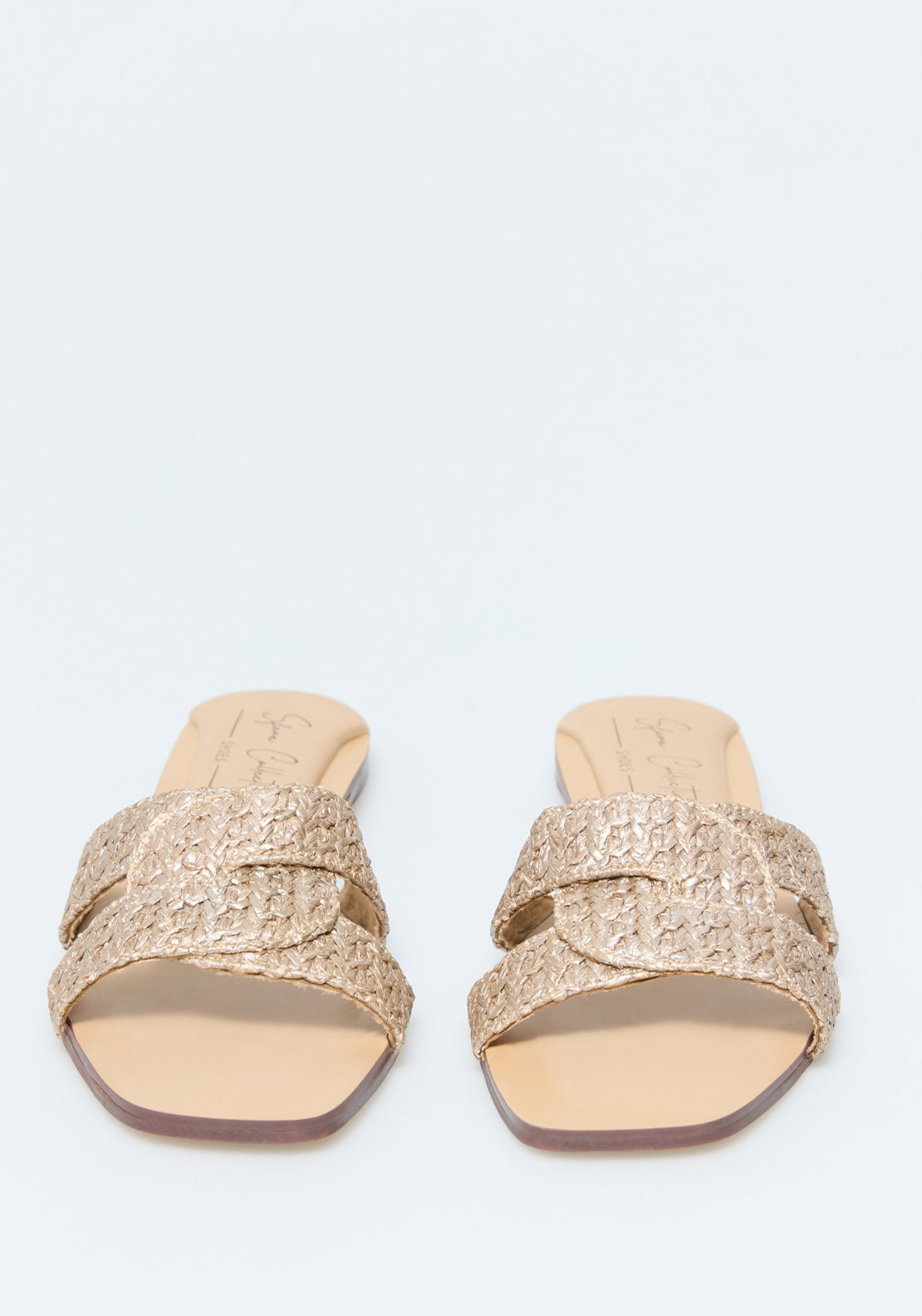 Sfera Raffia Mule Eight - Gold 4 Shaws Department Stores