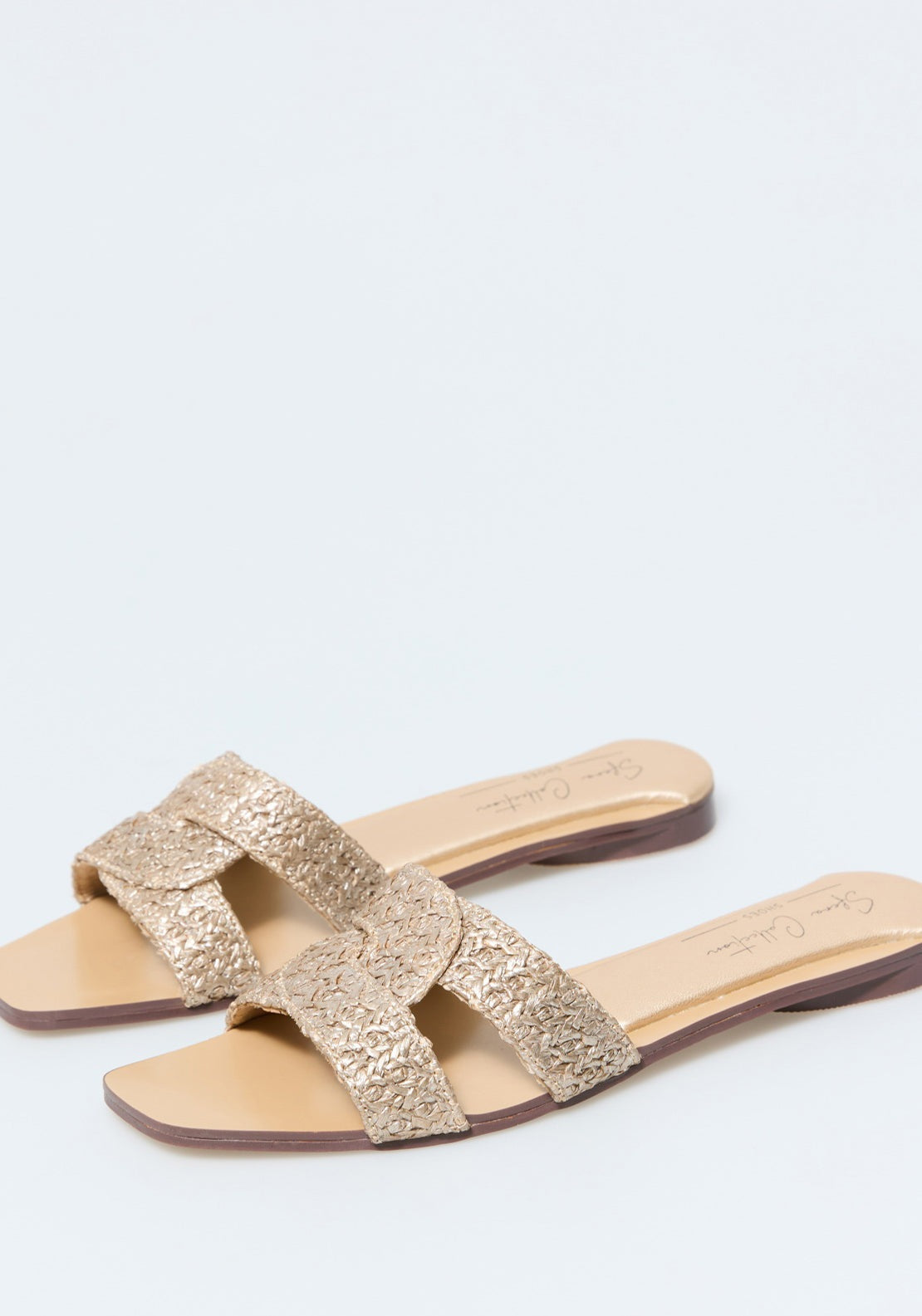 Sfera Raffia Mule Eight - Gold 5 Shaws Department Stores