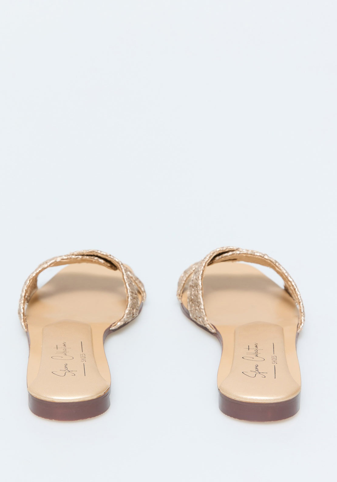 Sfera Raffia Mule Eight - Gold 2 Shaws Department Stores