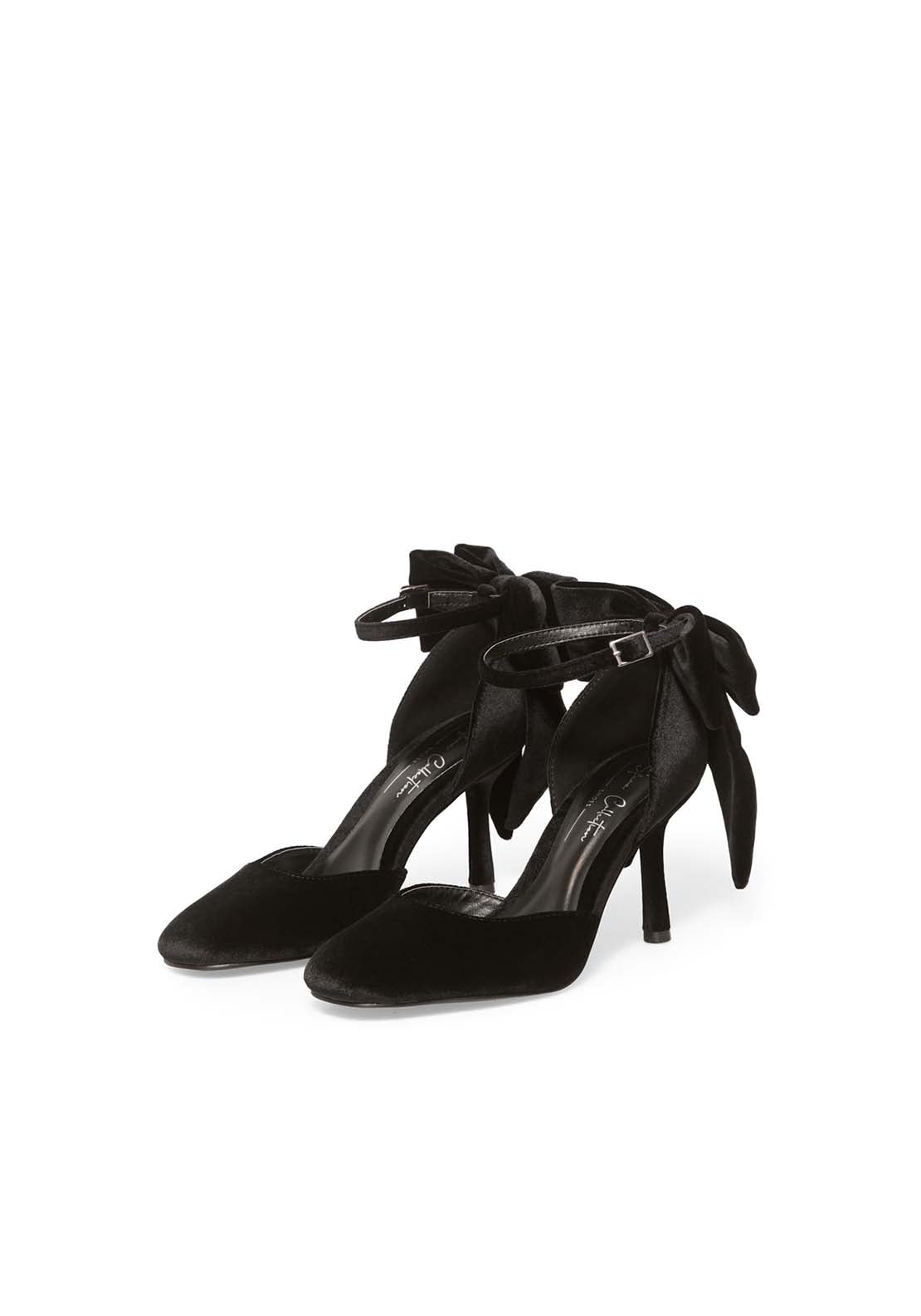 Mary Janes With Macro Bow - Black