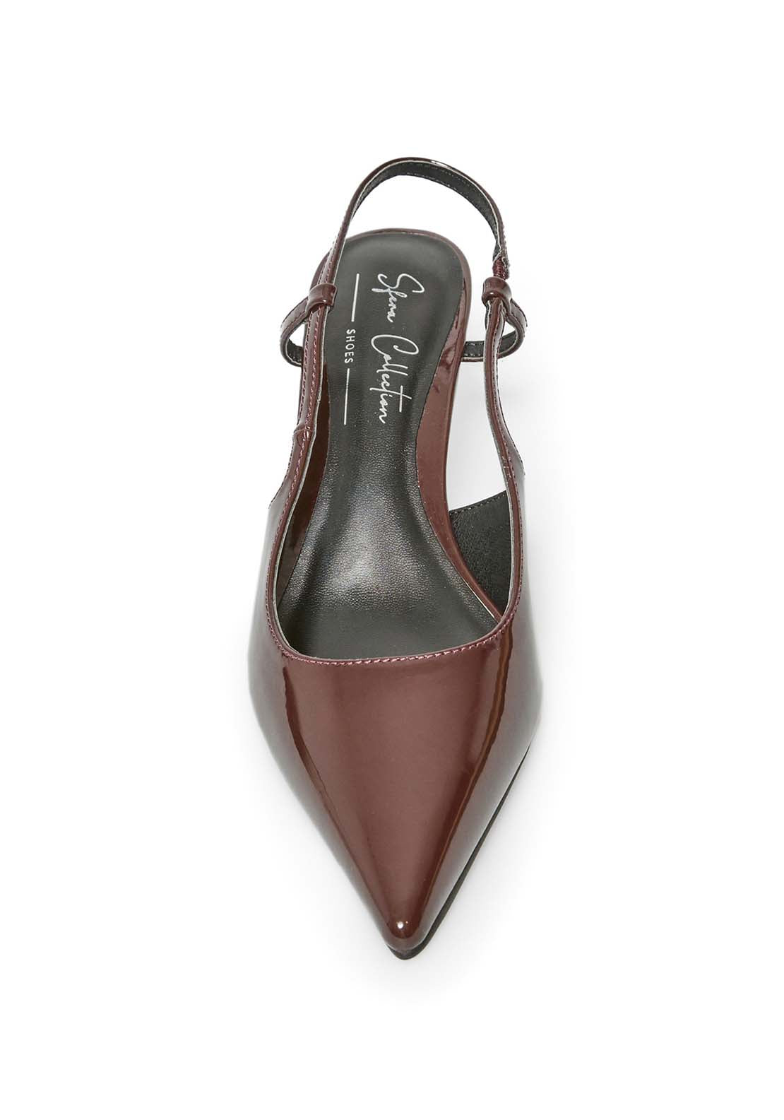 Patent Baby Heels - Brown