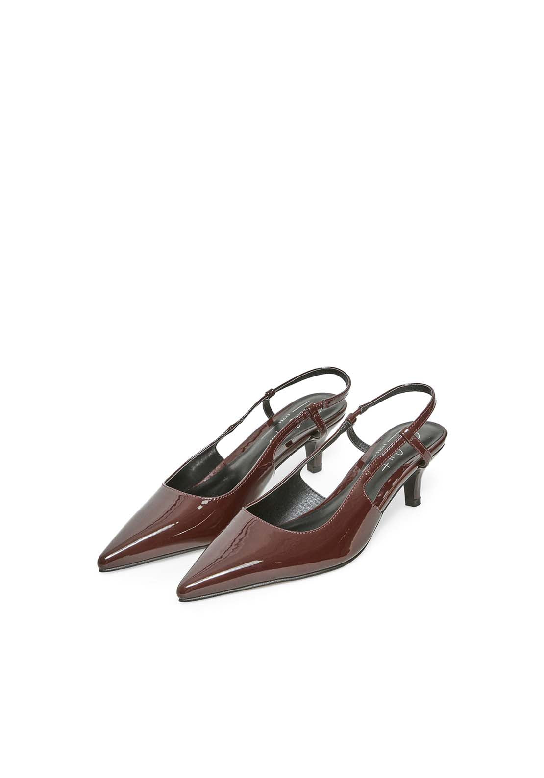 Patent Baby Heels - Brown