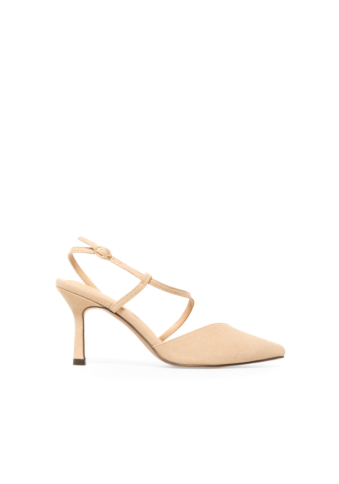 Basic Pointed Strap Stiletto - Melange Light