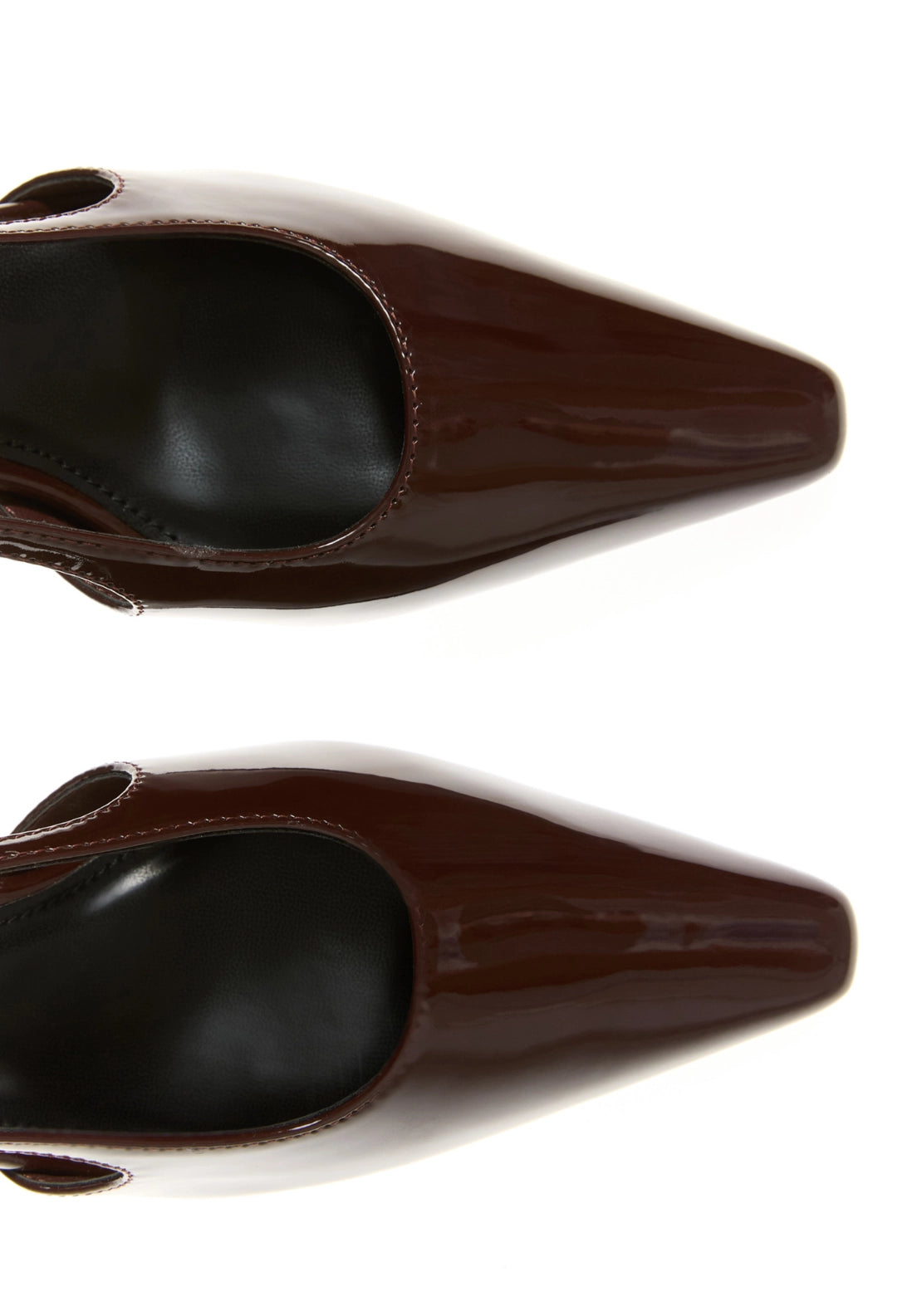 Pointed Toe Heeled Shoes - Wine