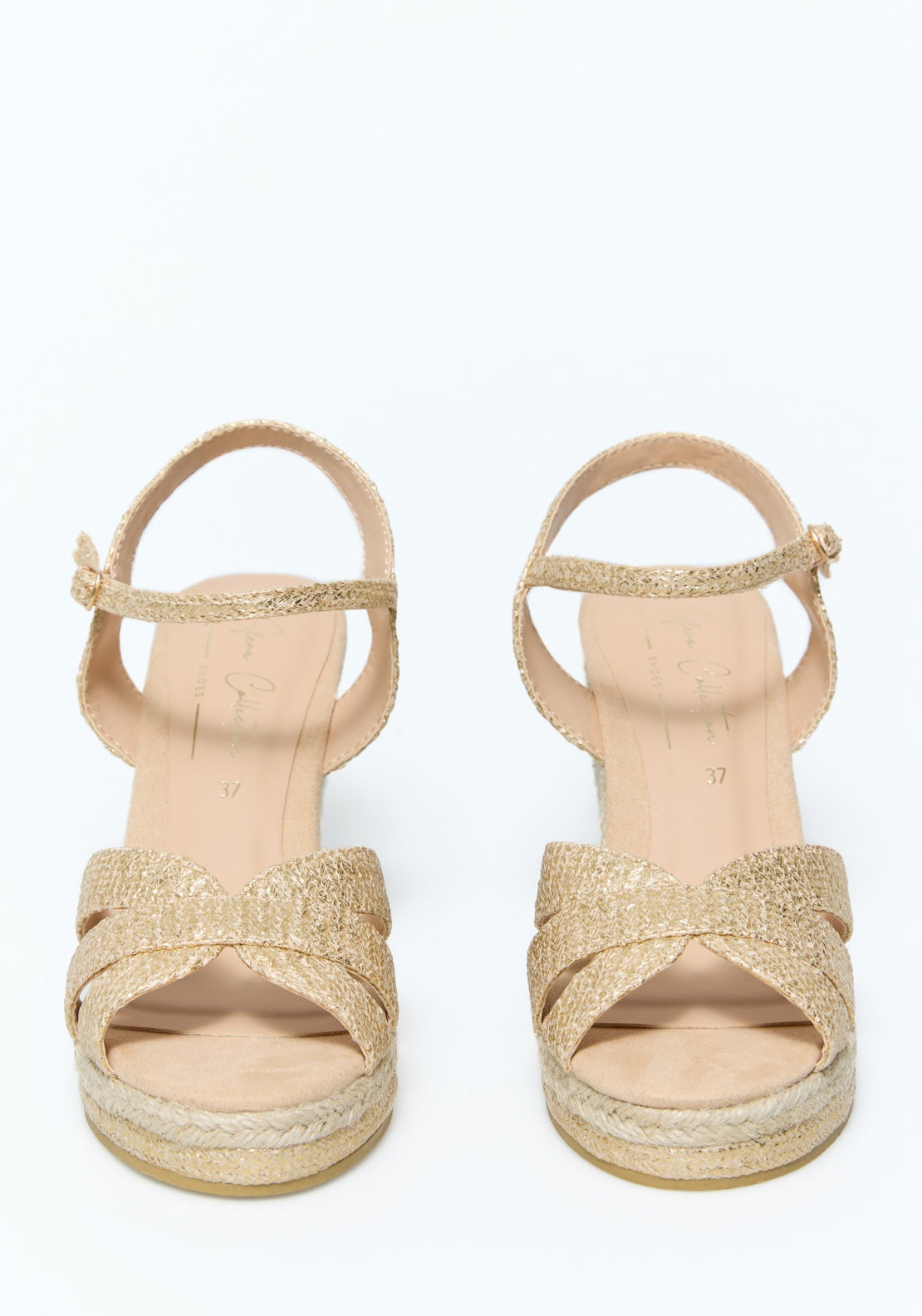 Sfera Metalic Raffia Wedge - Gold 4 Shaws Department Stores