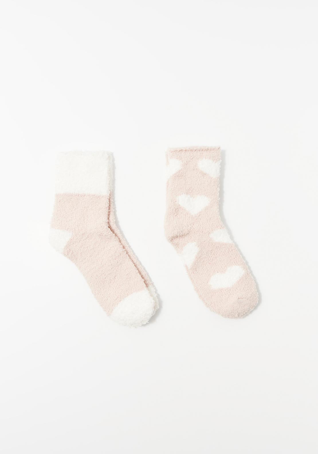 Sfera Two-pack house socks - Pink 1 Shaws Department Stores