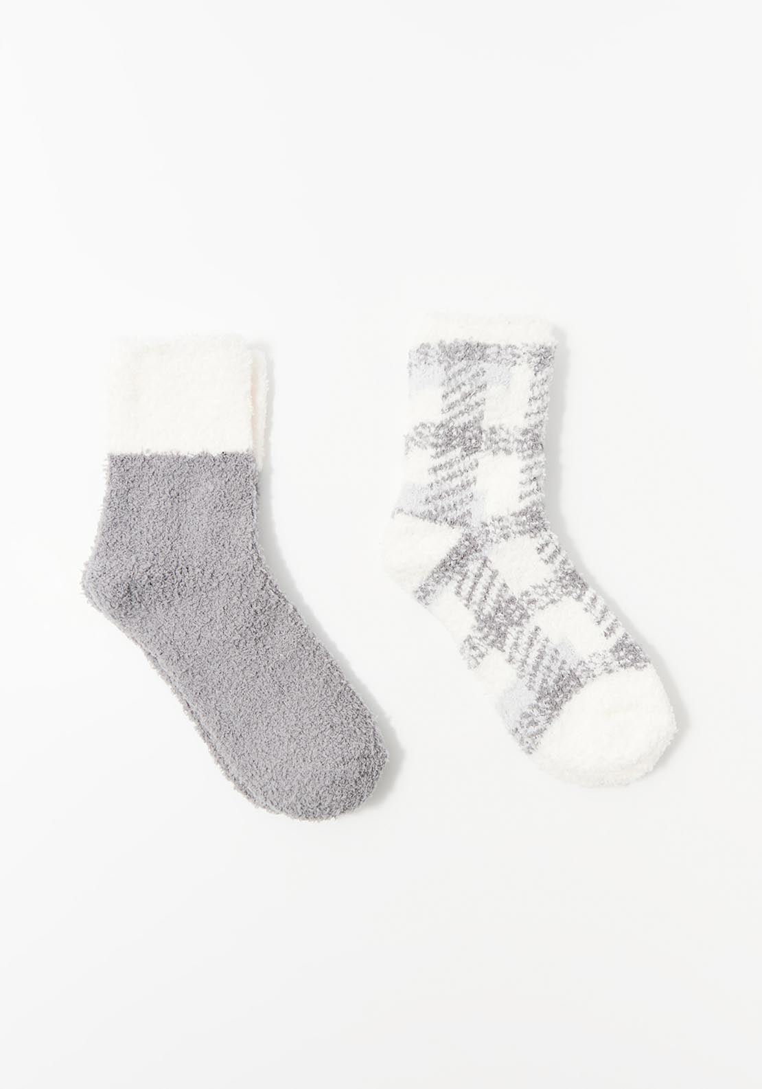 Sfera Two-pack house socks - Grey 1 Shaws Department Stores