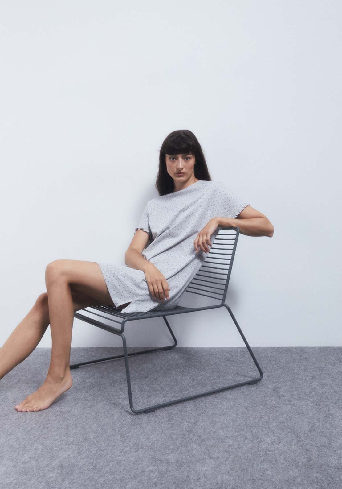 Sfera Little Flowers Nightdress - Grey 5 Shaws Department Stores