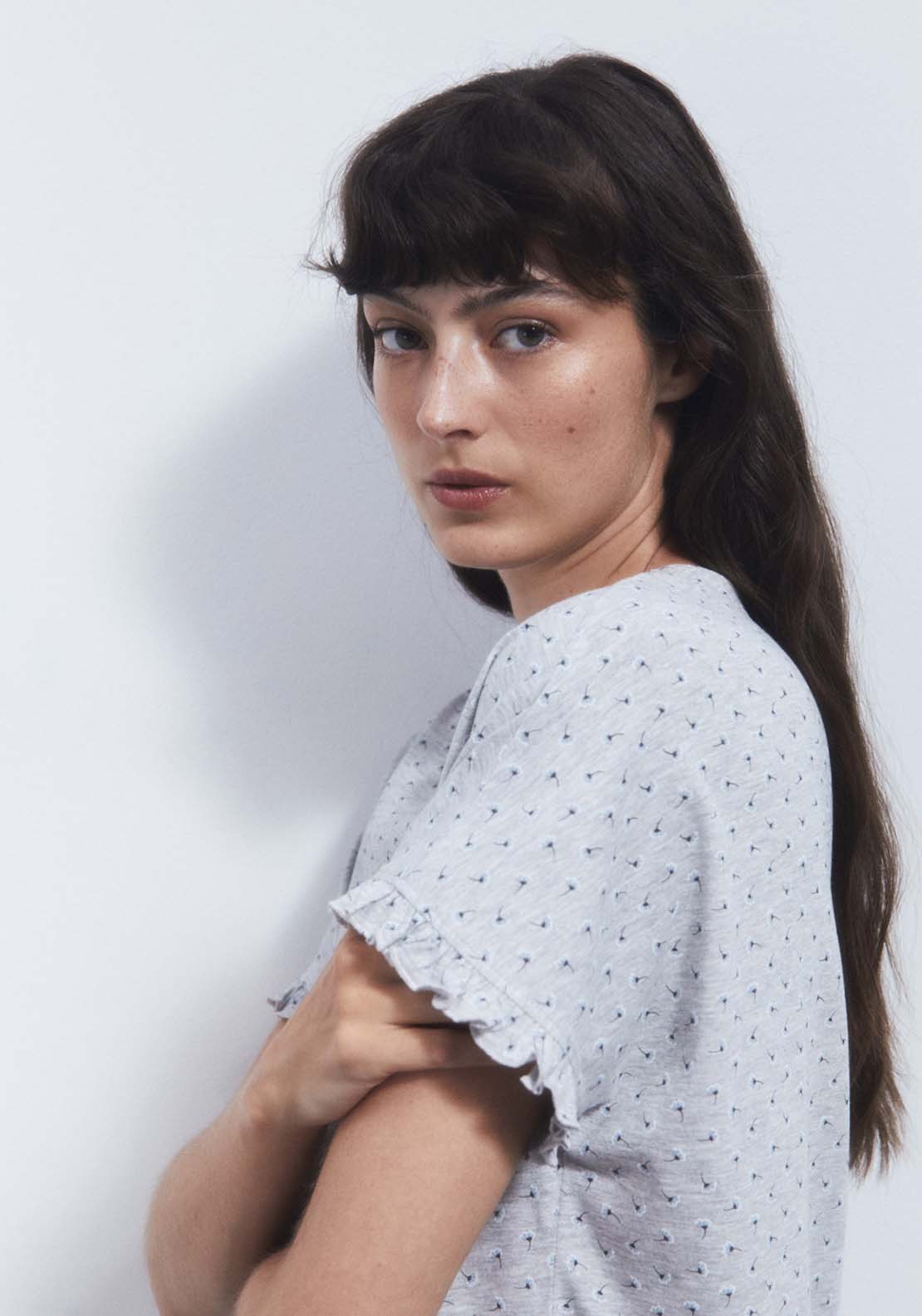 Sfera Little Flowers Nightdress - Grey 4 Shaws Department Stores