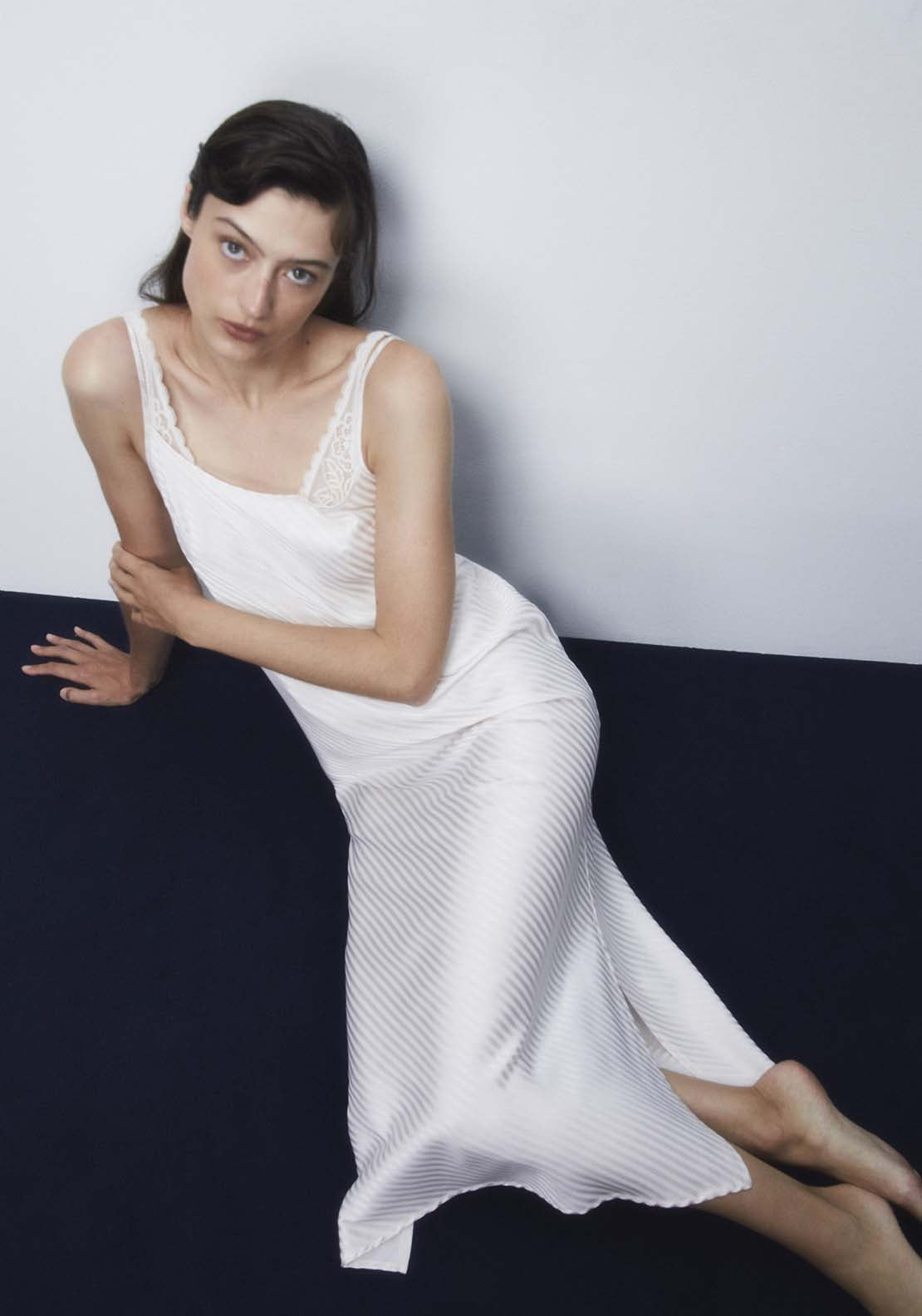 Sfera Rib-Knit Nightdress - Bone 4 Shaws Department Stores