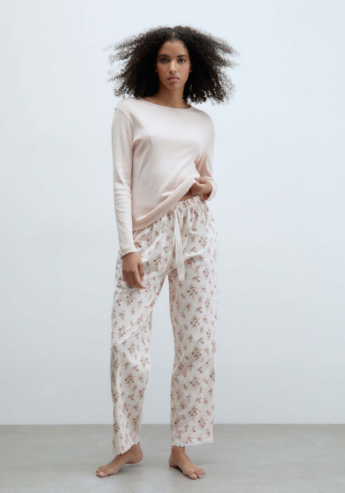 Sfera Plain Open-Knit Top - Pink Light 1 Shaws Department Stores