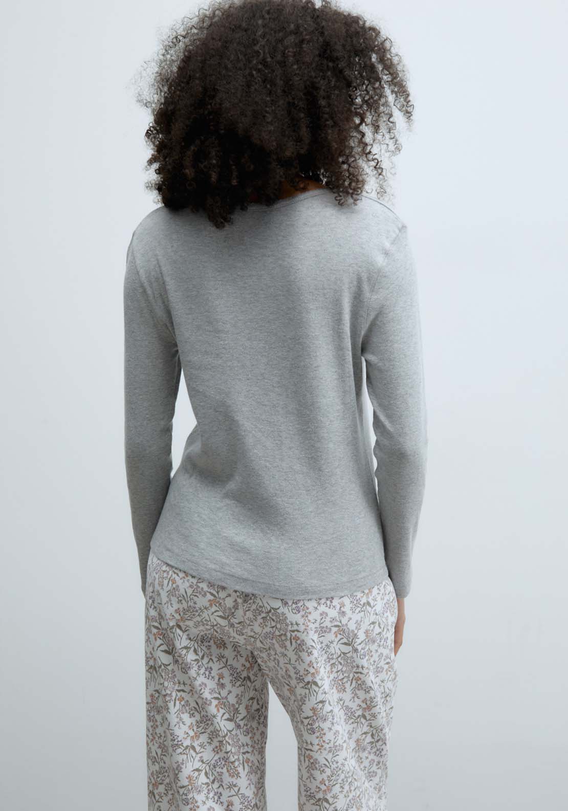 Sfera Plain Open-Knit Top - Grey 4 Shaws Department Stores