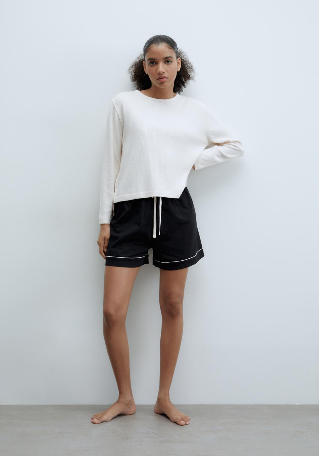 Sfera Wide-rib top - Bone 2 Shaws Department Stores