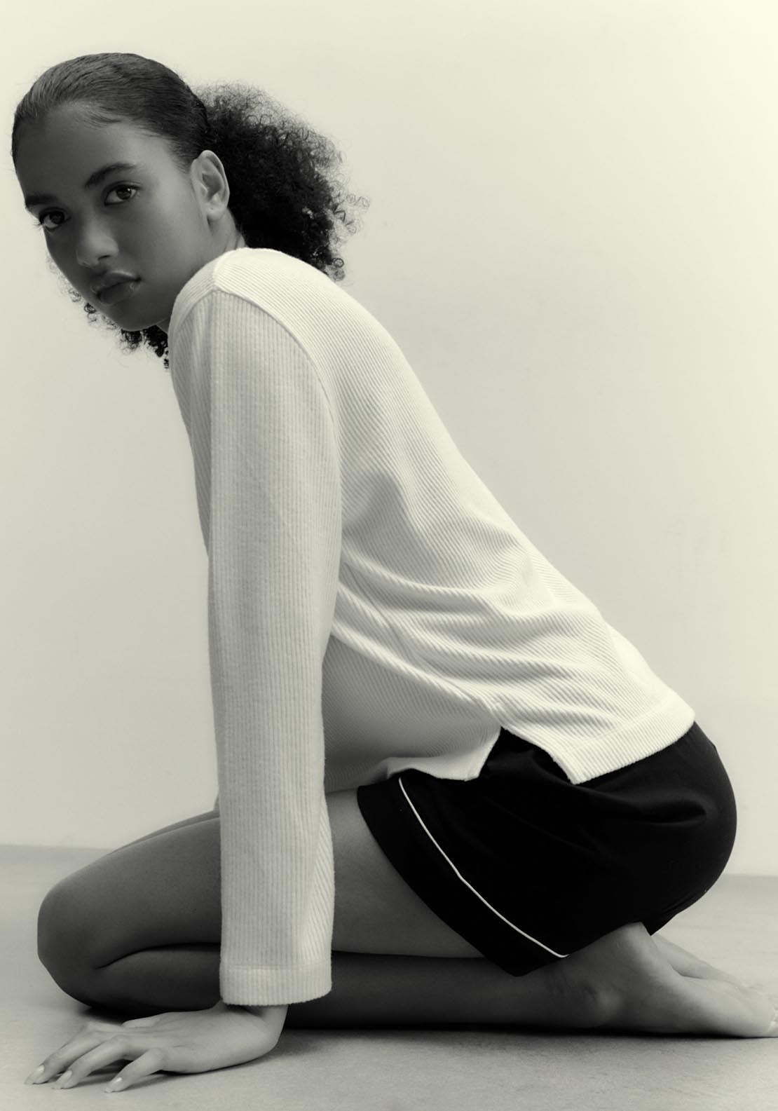 Sfera Wide-rib top - Bone 4 Shaws Department Stores