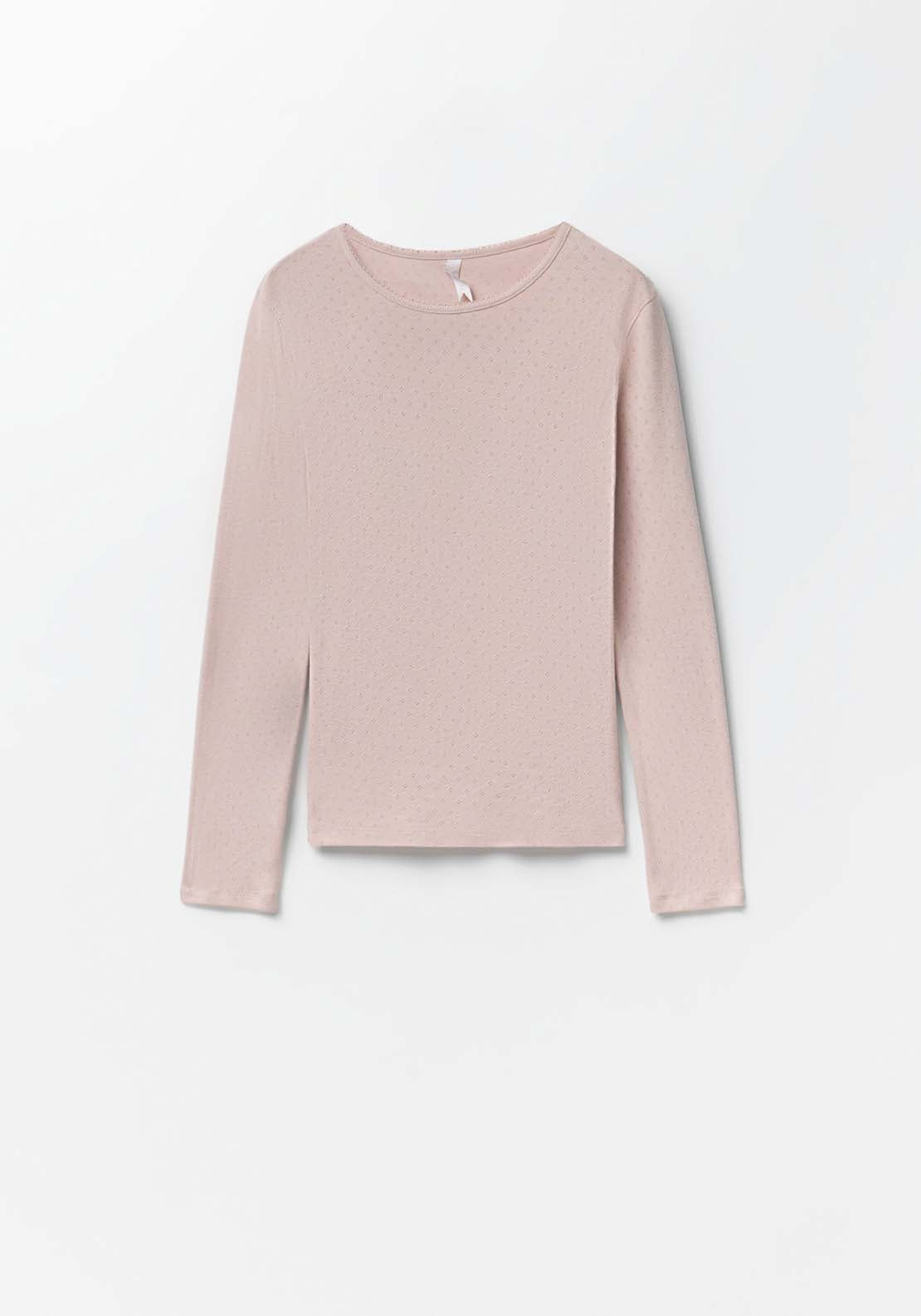 Pointelle T-Shirt - Pink
