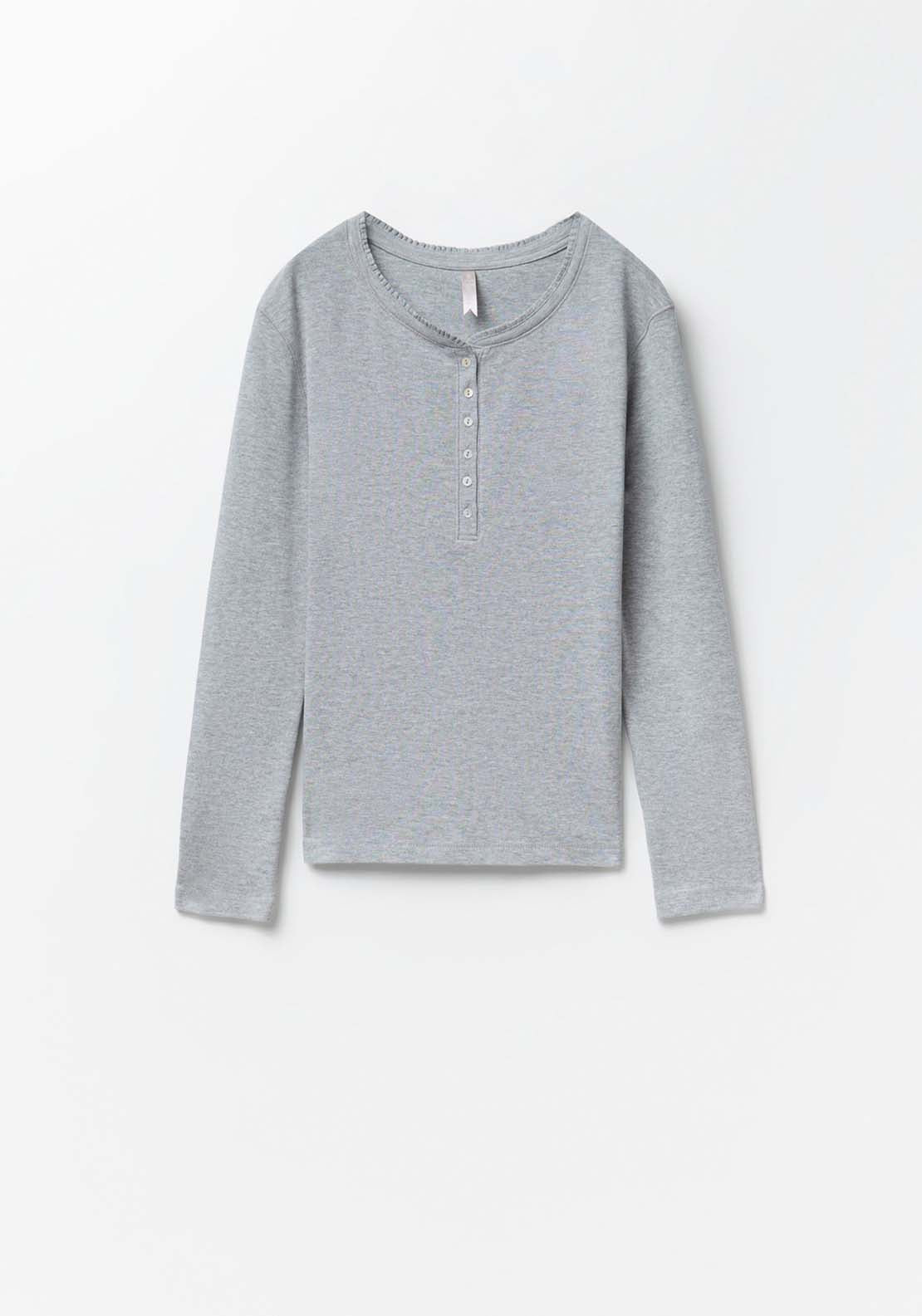 Ribbed T-Shirt - Grey