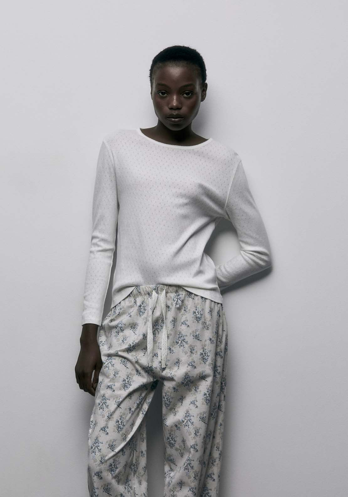 Pointelle T-Shirt - White