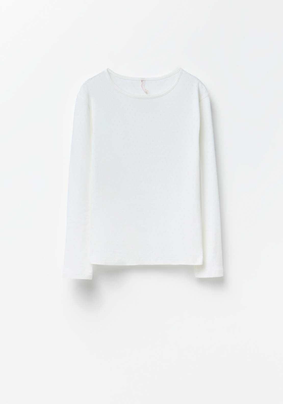 Pointelle T-Shirt - White