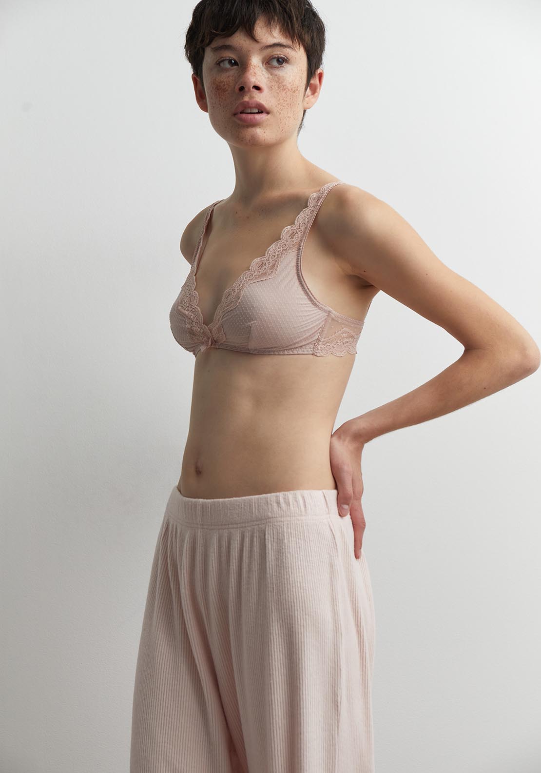 Sfera Wide-rib pyjama bottoms - Pink 5 Shaws Department Stores