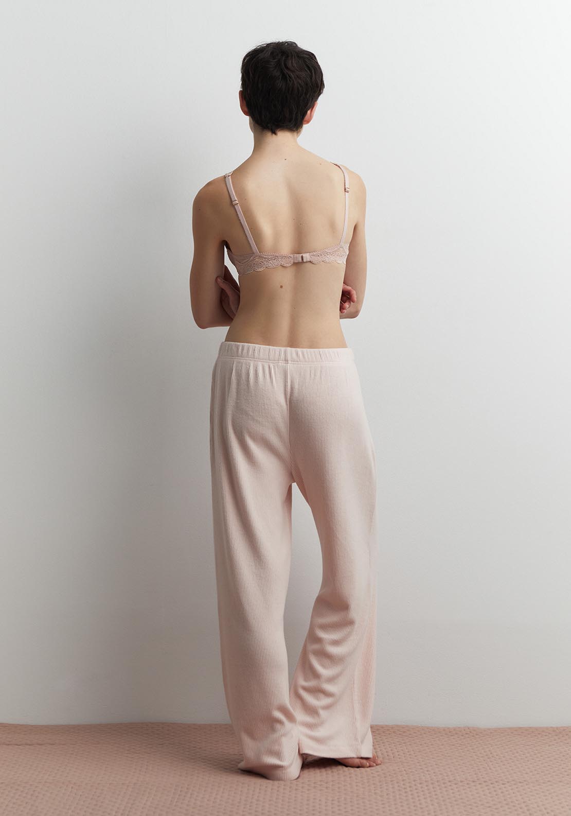 Sfera Wide-rib pyjama bottoms - Pink 2 Shaws Department Stores