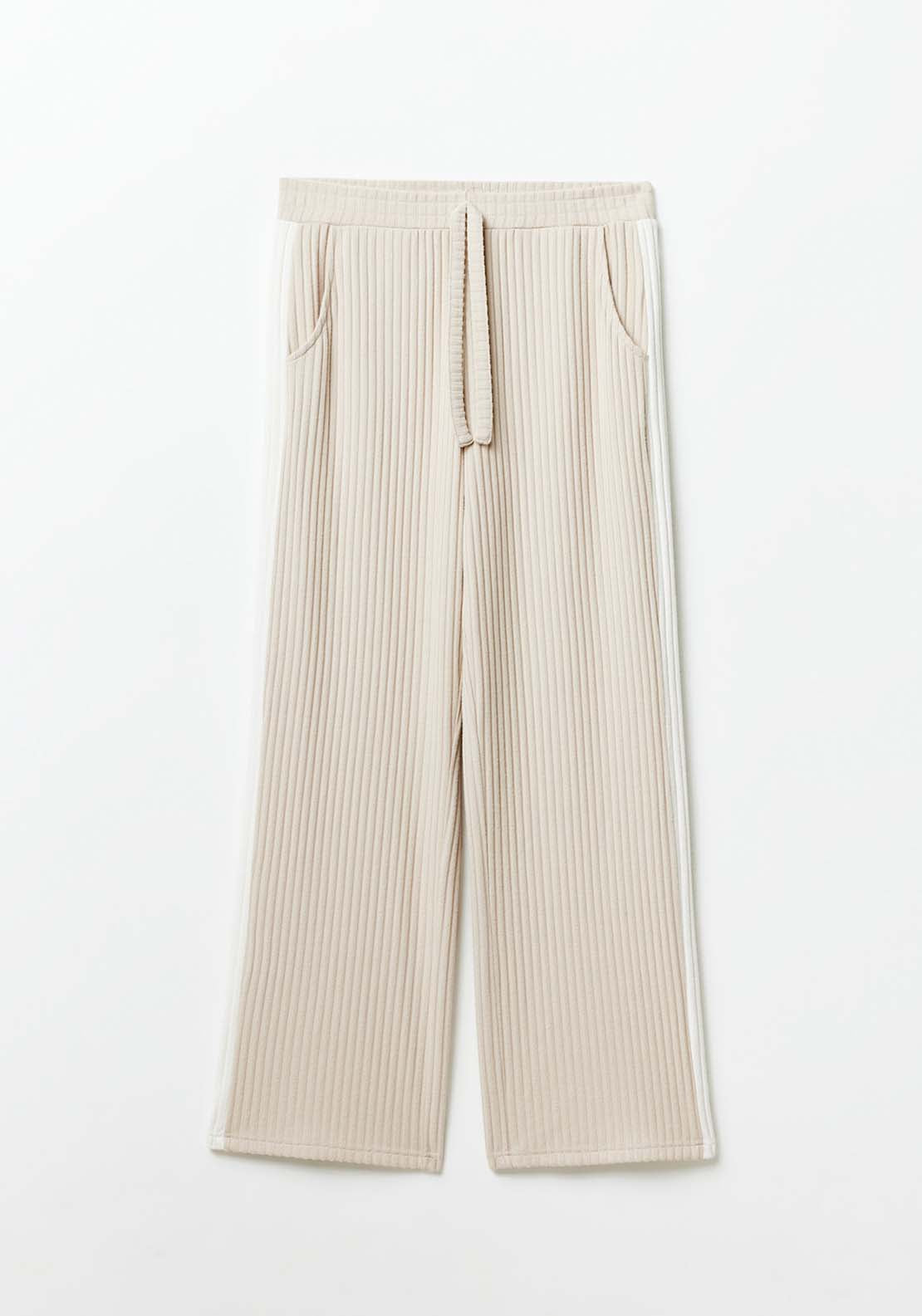 Sfera Ribbed pj trousers - Camel 5 Shaws Department Stores