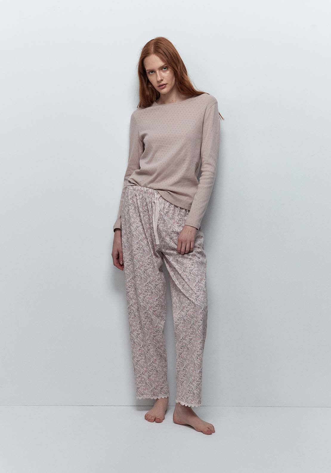 Floral Pyjama Bottoms - Pink