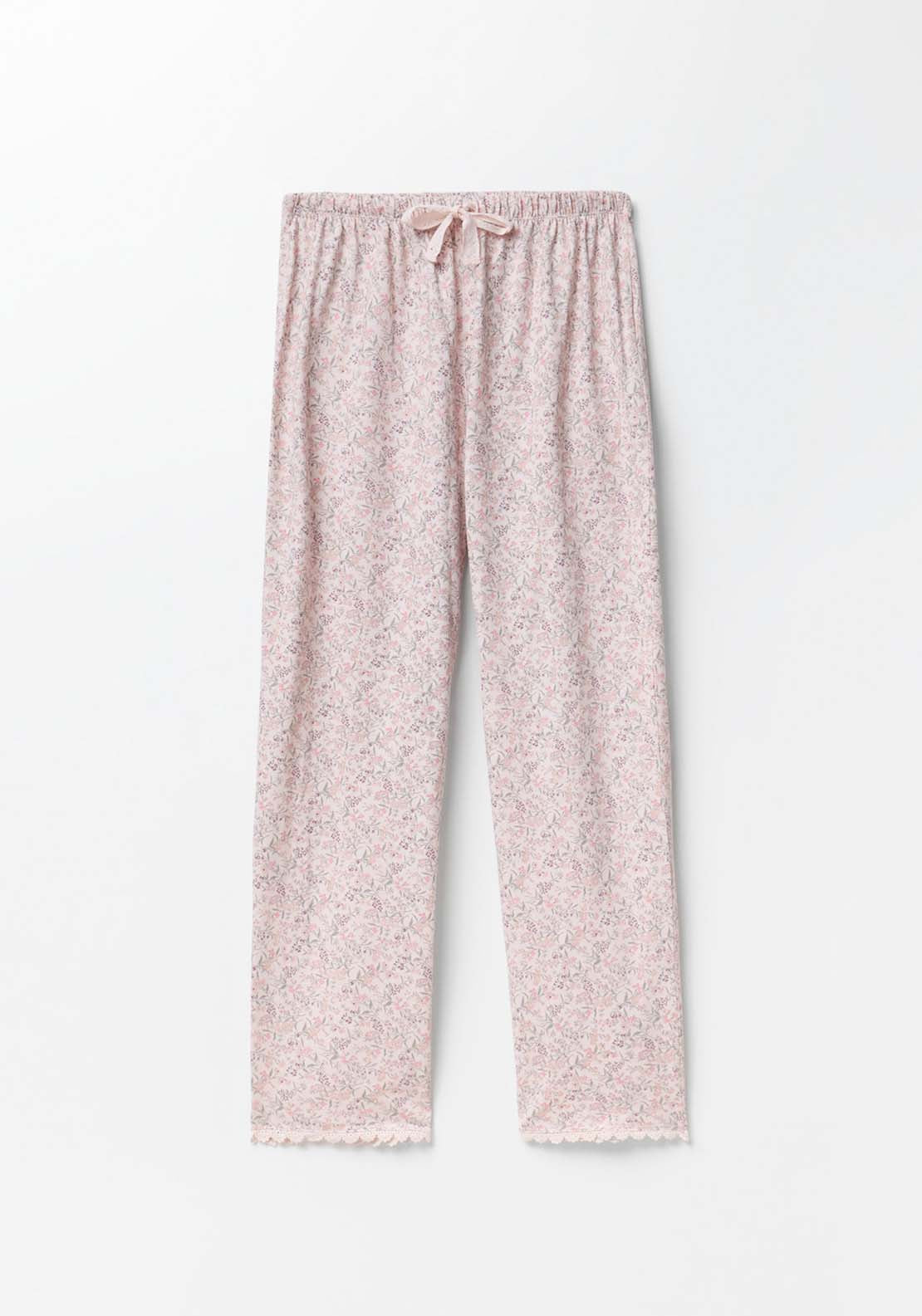 Floral Pyjama Bottoms - Pink