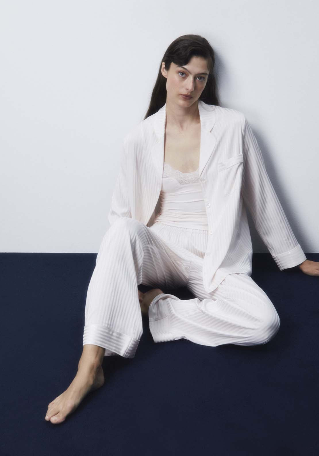 Sfera Rib-Knit Pyjamas - Bone 1 Shaws Department Stores