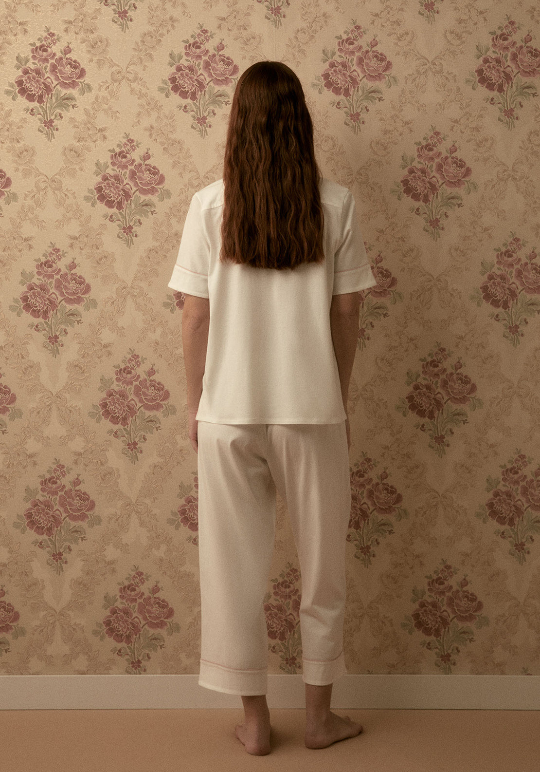 Sfera Plain capri pyjama set - Ecru 6 Shaws Department Stores
