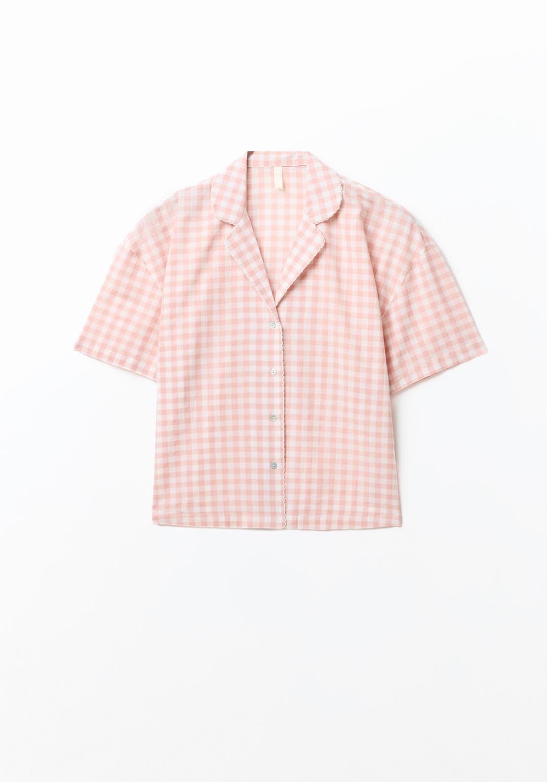 Sfera Gingham Pyjamas - Pink Light 7 Shaws Department Stores