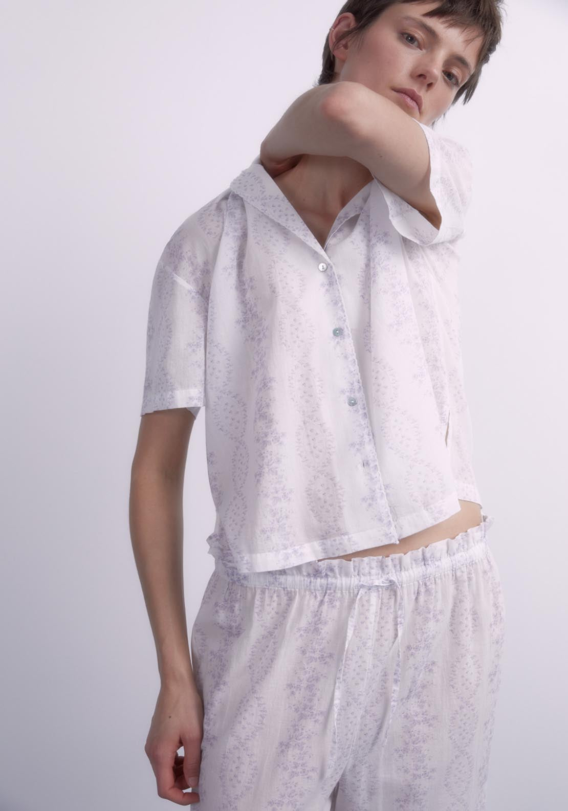 Sfera Printed Pyjama Bottom - Lilac 2 Shaws Department Stores