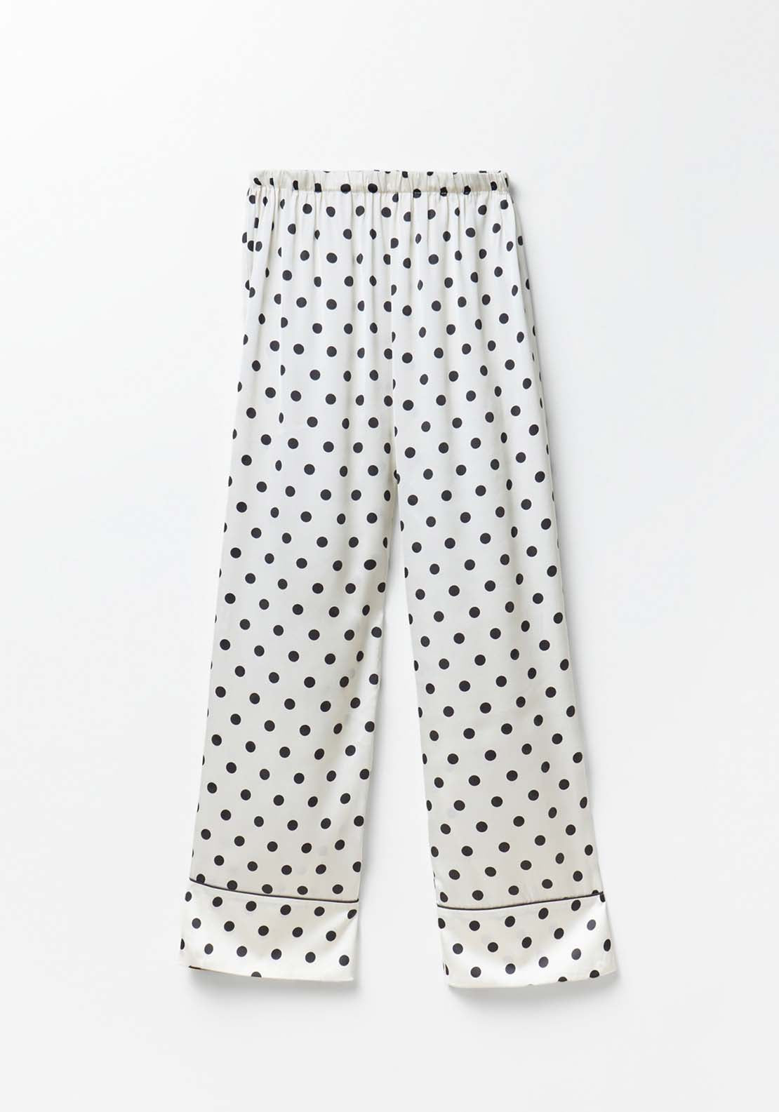 Satin Polka Dot Pyjama - Ivory