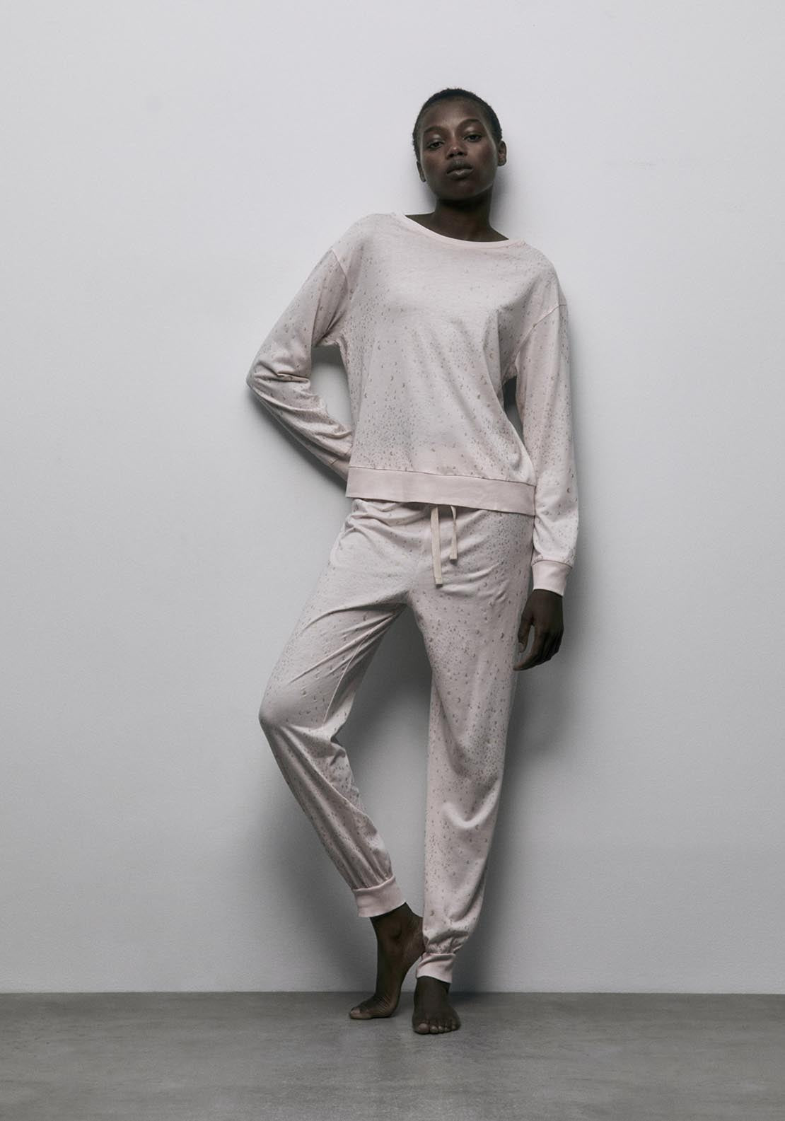 Glitter Print Pyjamas - Pink
