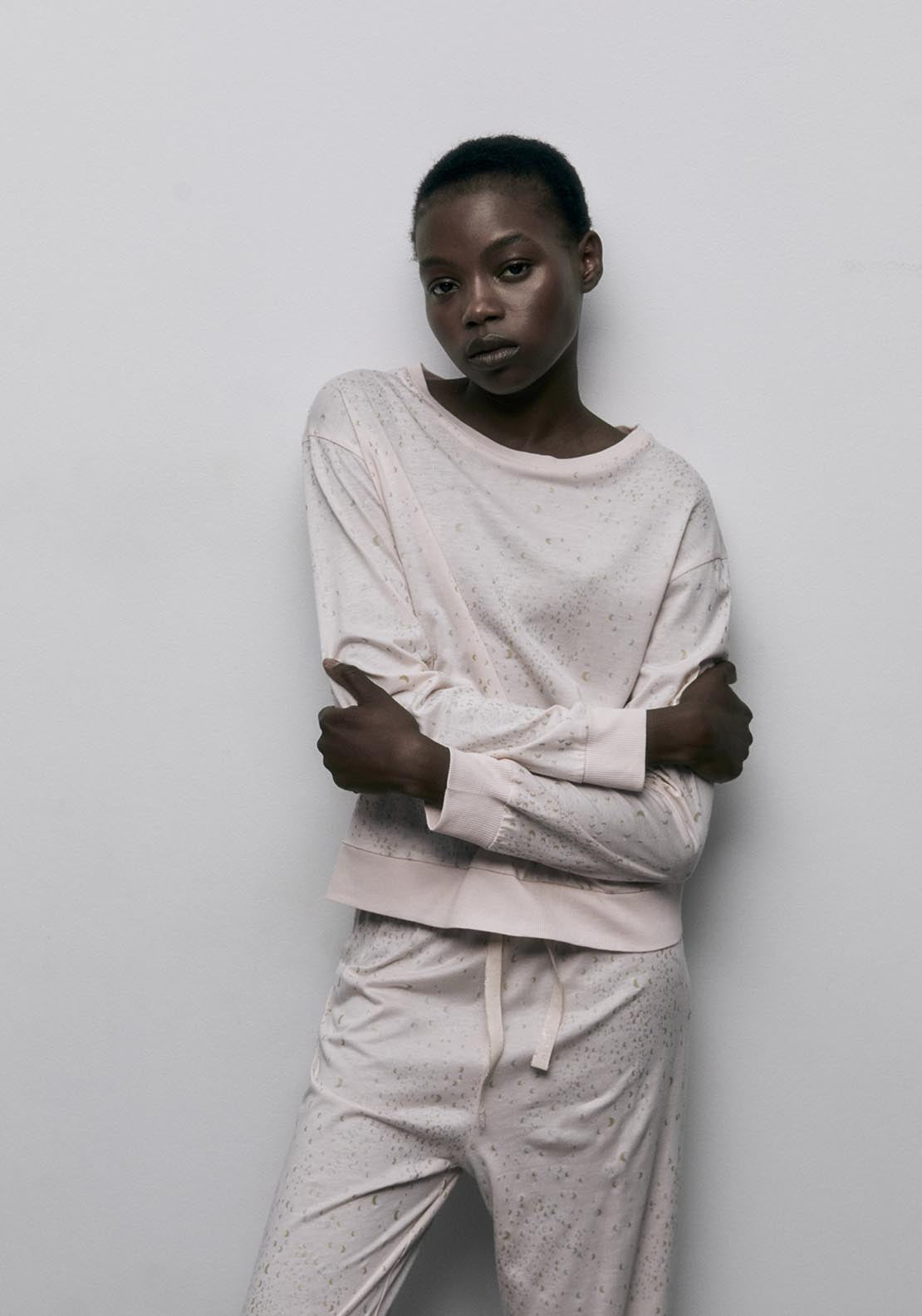 Glitter Print Pyjamas - Pink