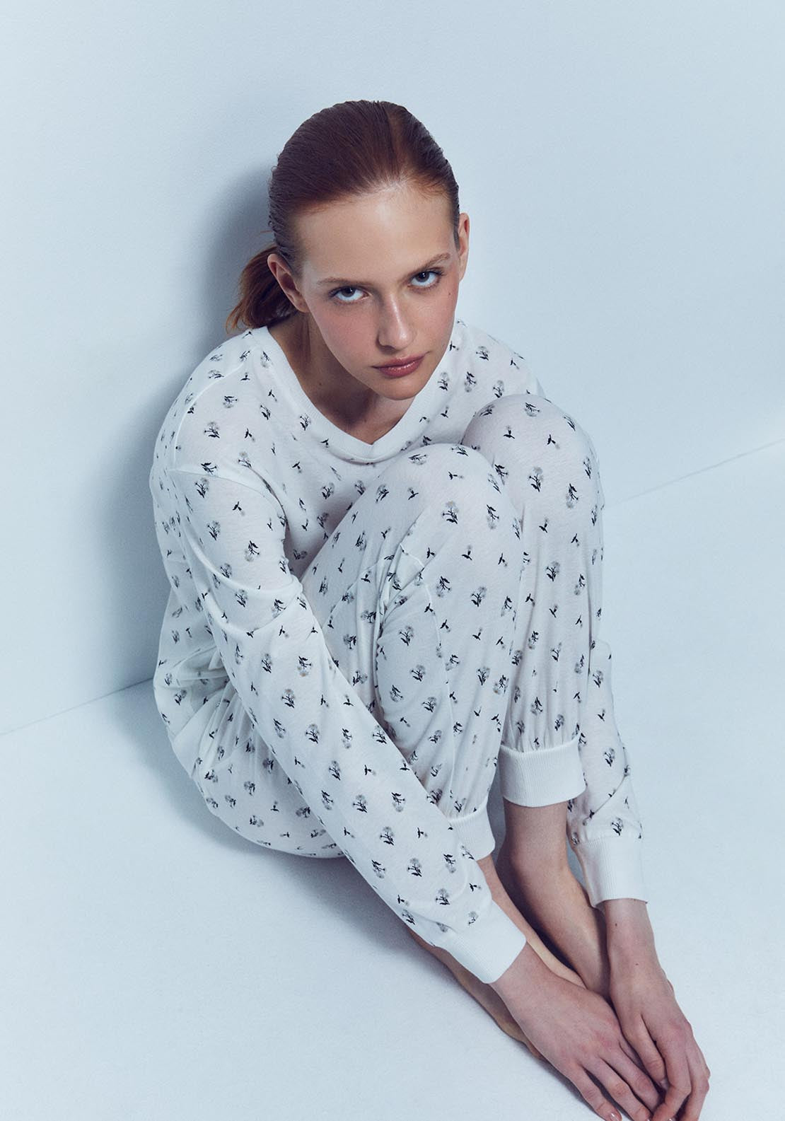 Glitter Print Pyjamas - White