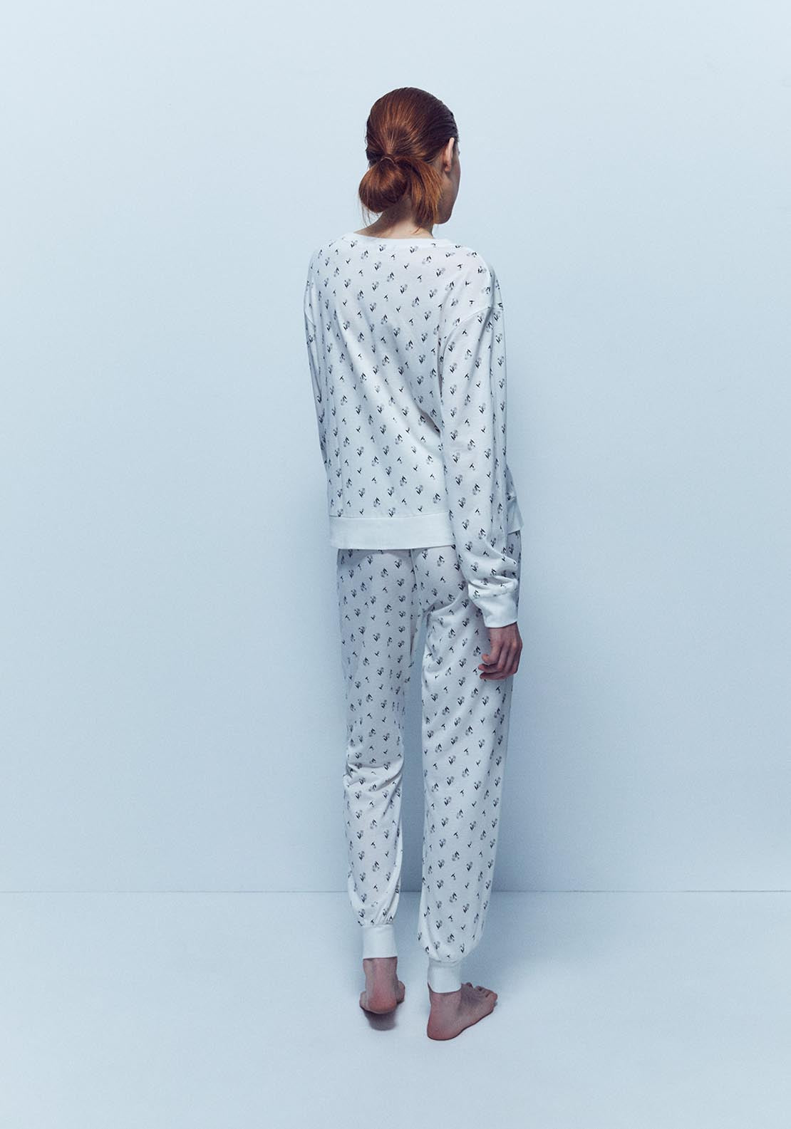 Glitter Print Pyjamas - White