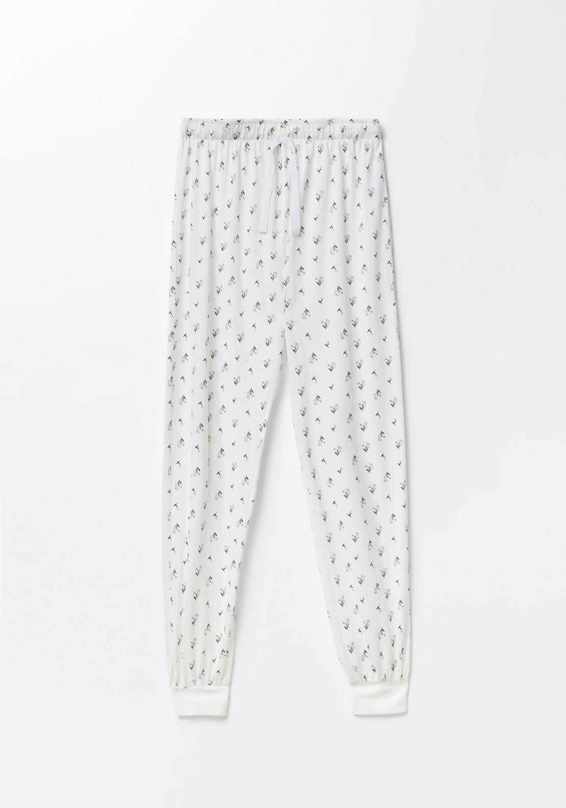 Glitter Print Pyjamas - White