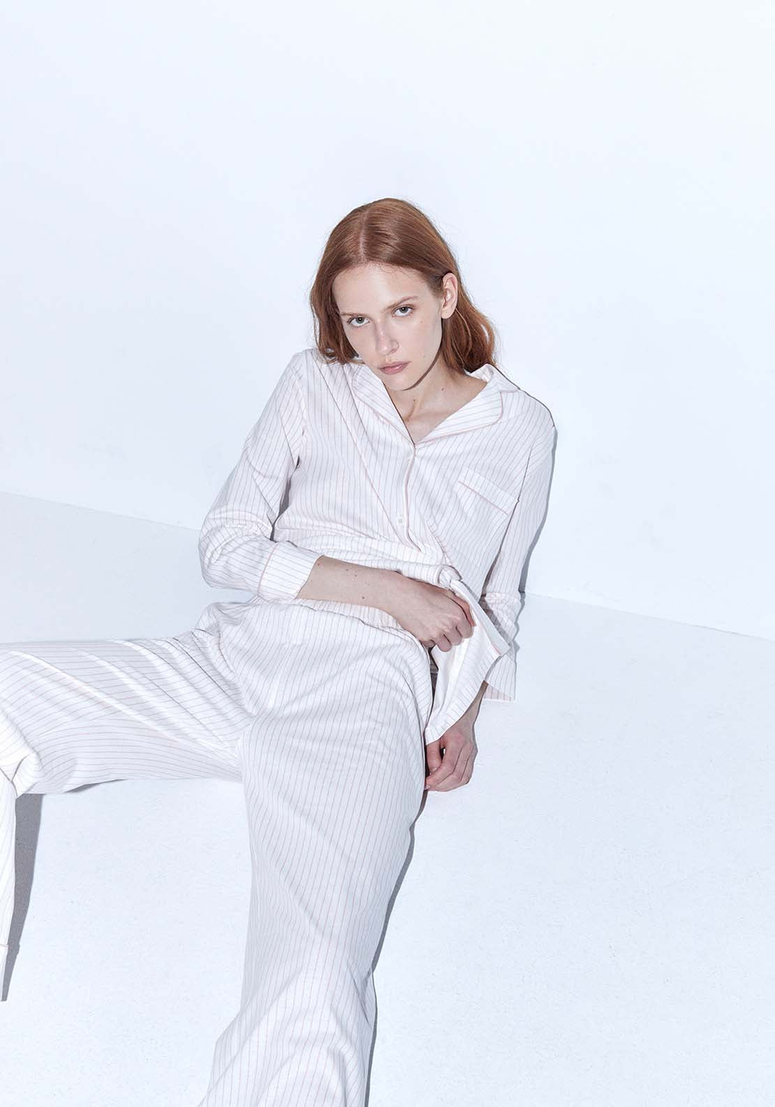 Plain Contrast Pyjamas - Pink