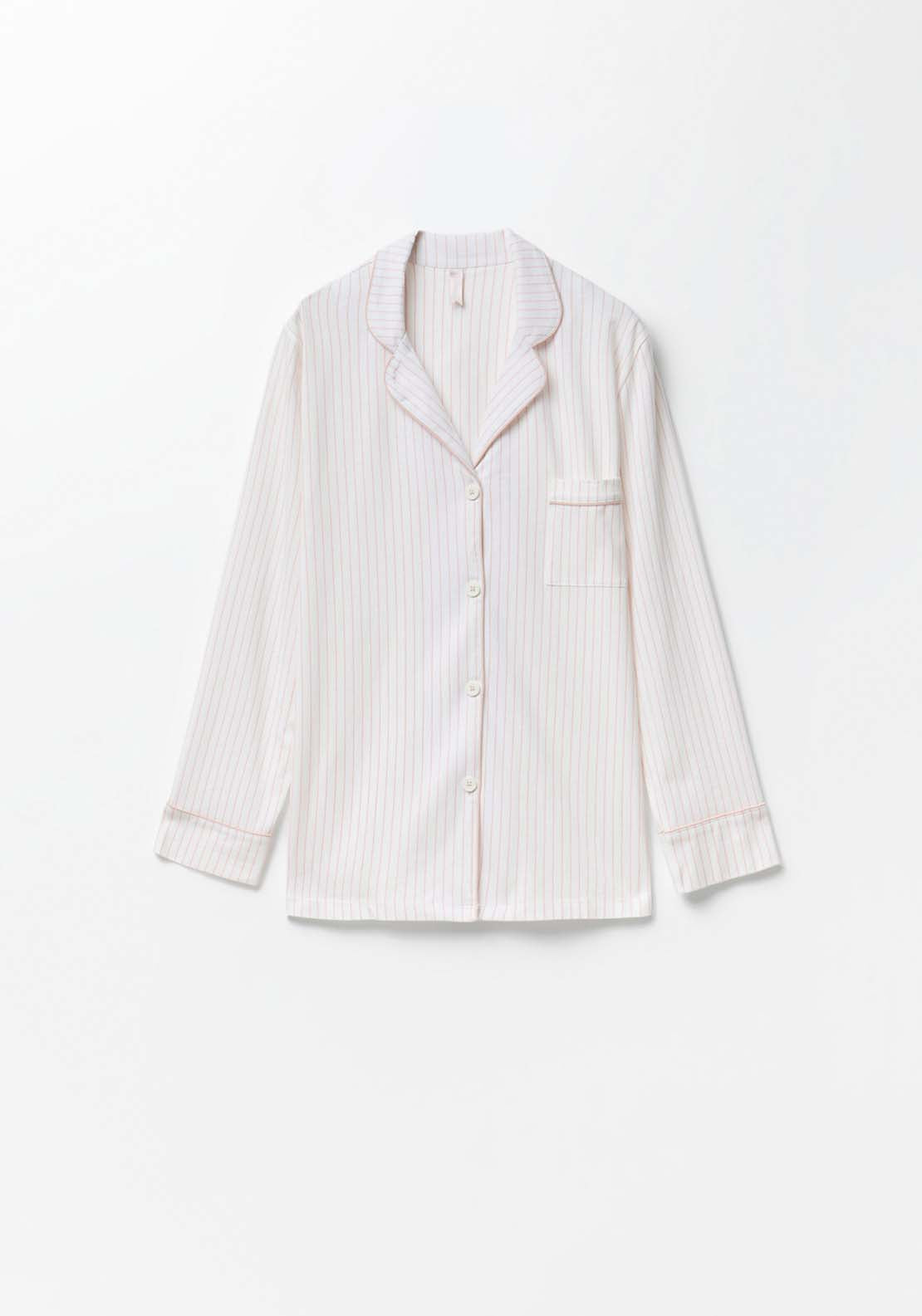 Plain Contrast Pyjamas - Pink