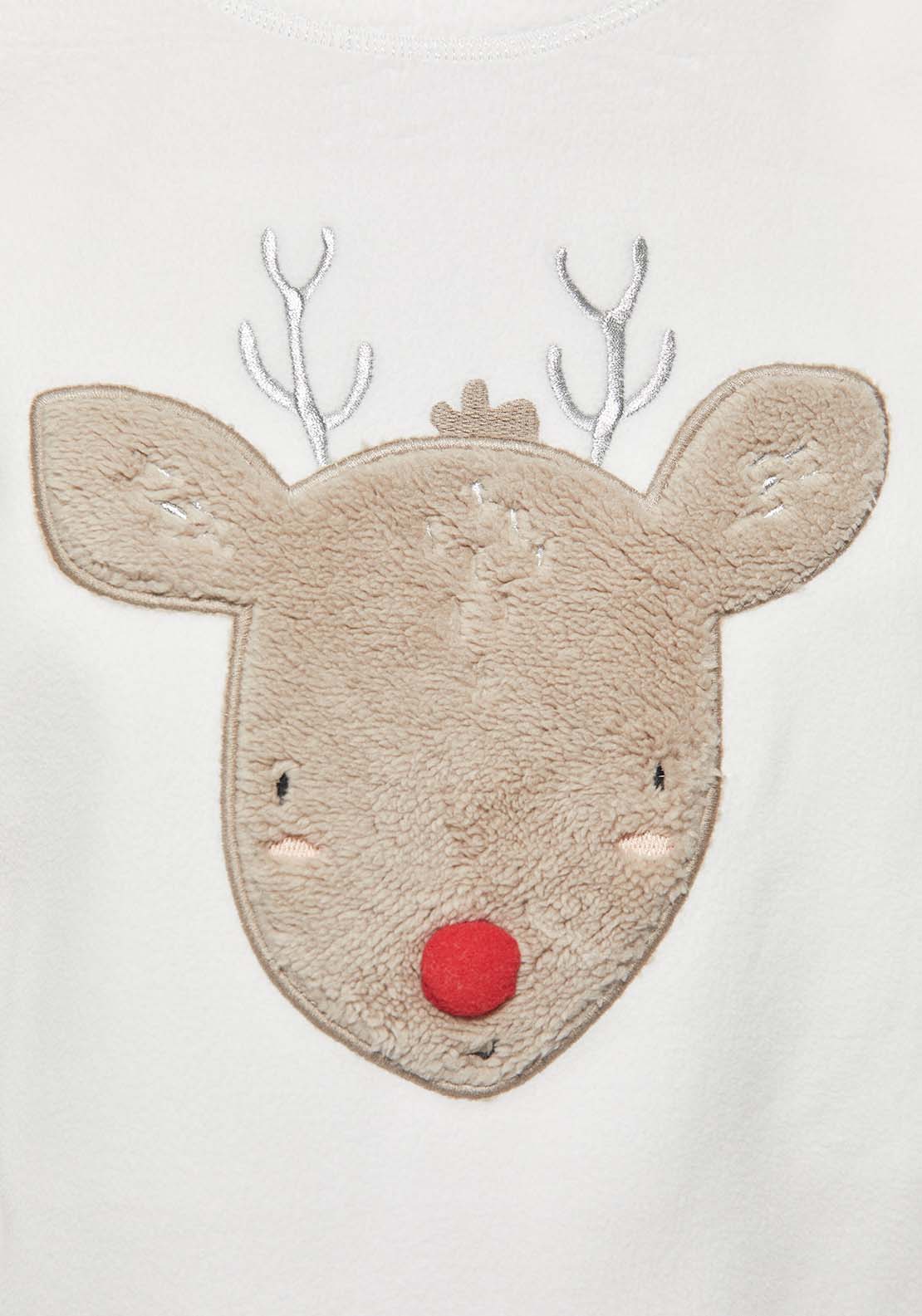 Reindeer Fleece Pyjamas - Blue