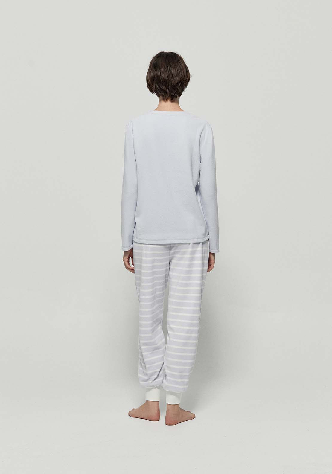Panda Fleece Pyjamas - Blue